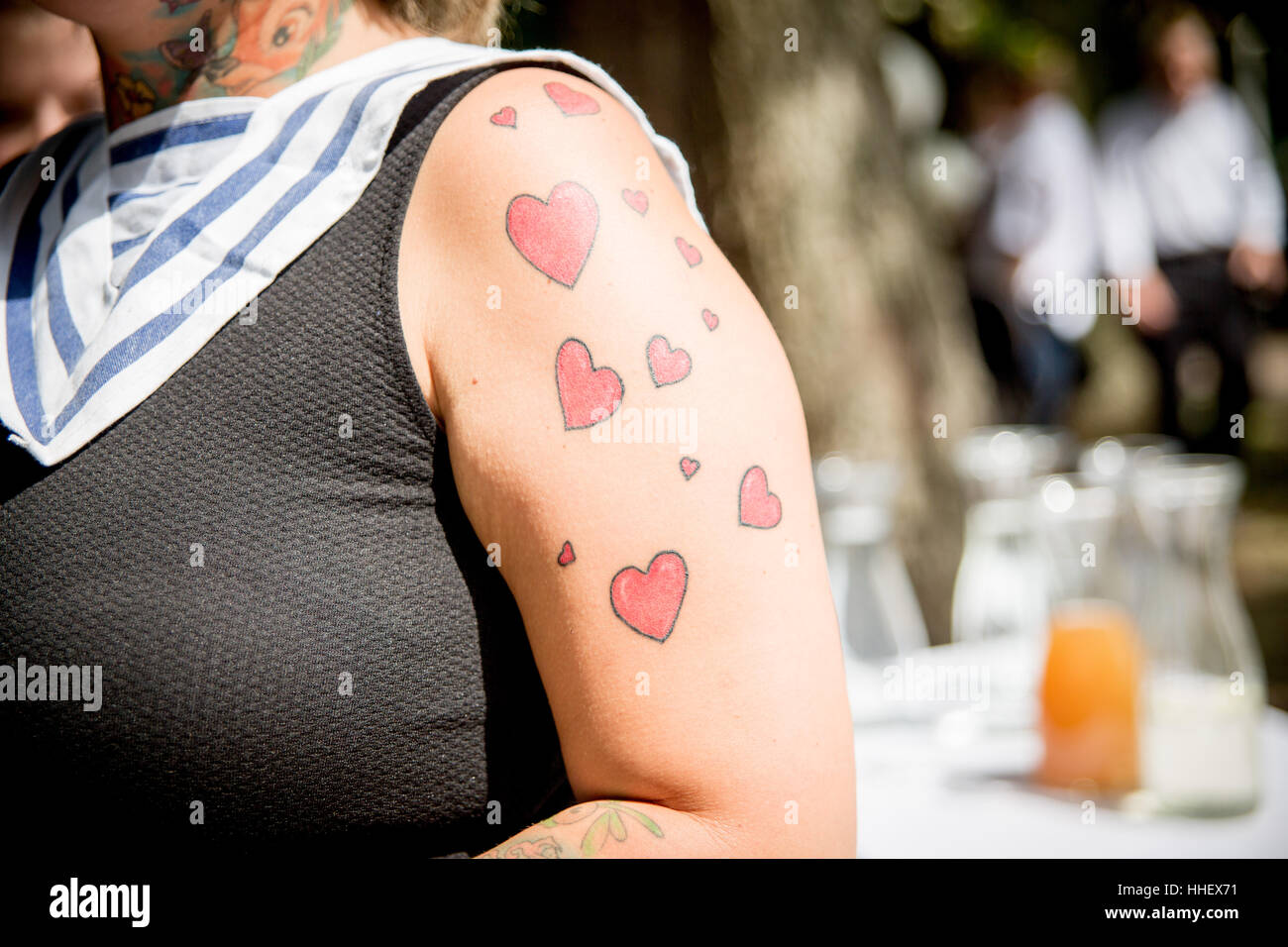 Man fake love hate tattoos hires stock photography and images  Alamy