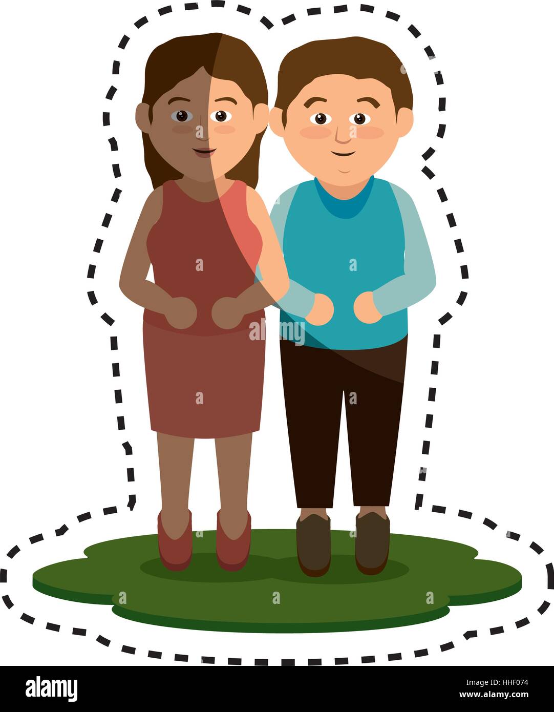 Cute couple in love vector illustration design Stock Vector Image & Art ...