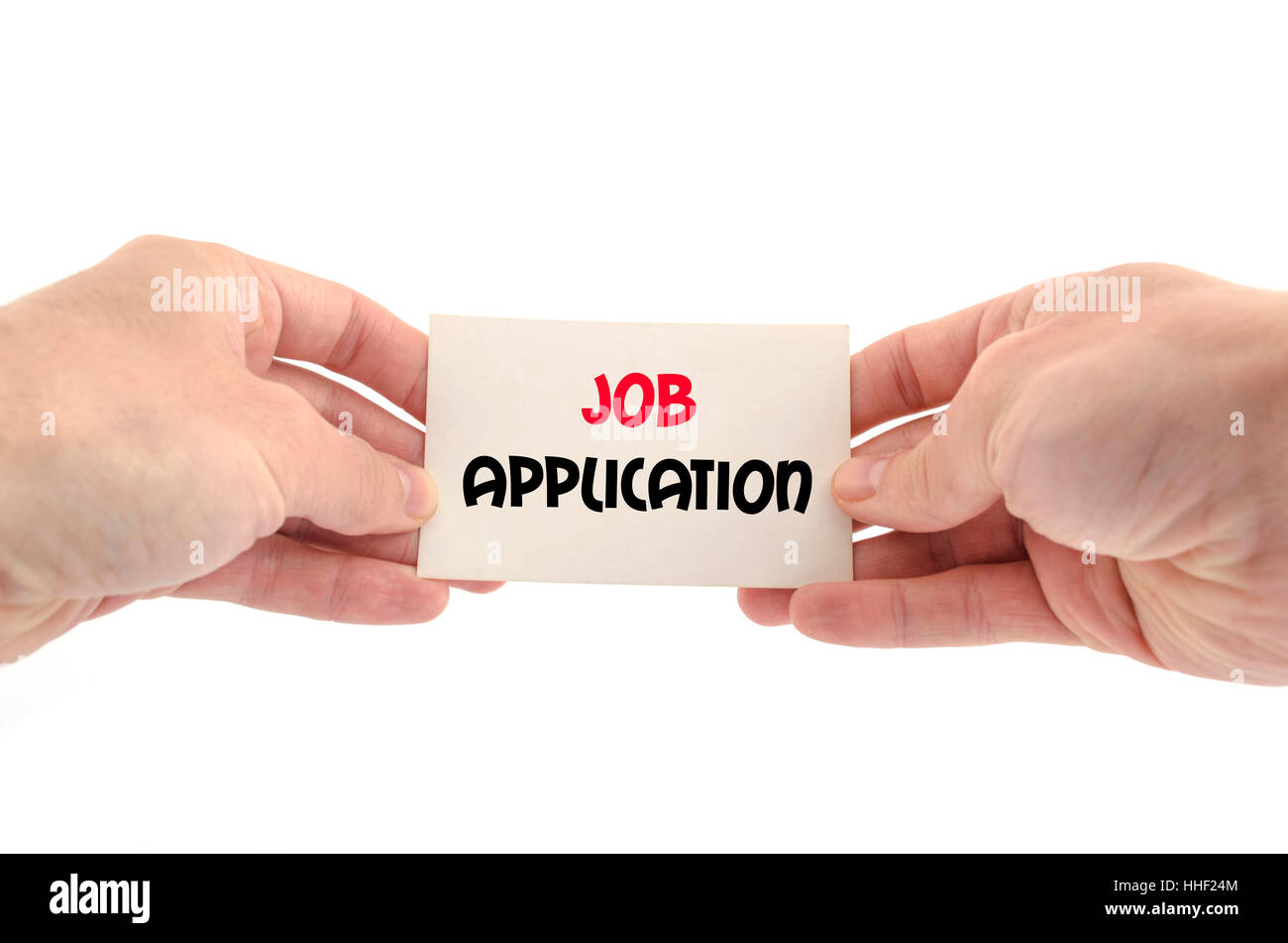 Job application text concept isolated over white background Stock Photo ...