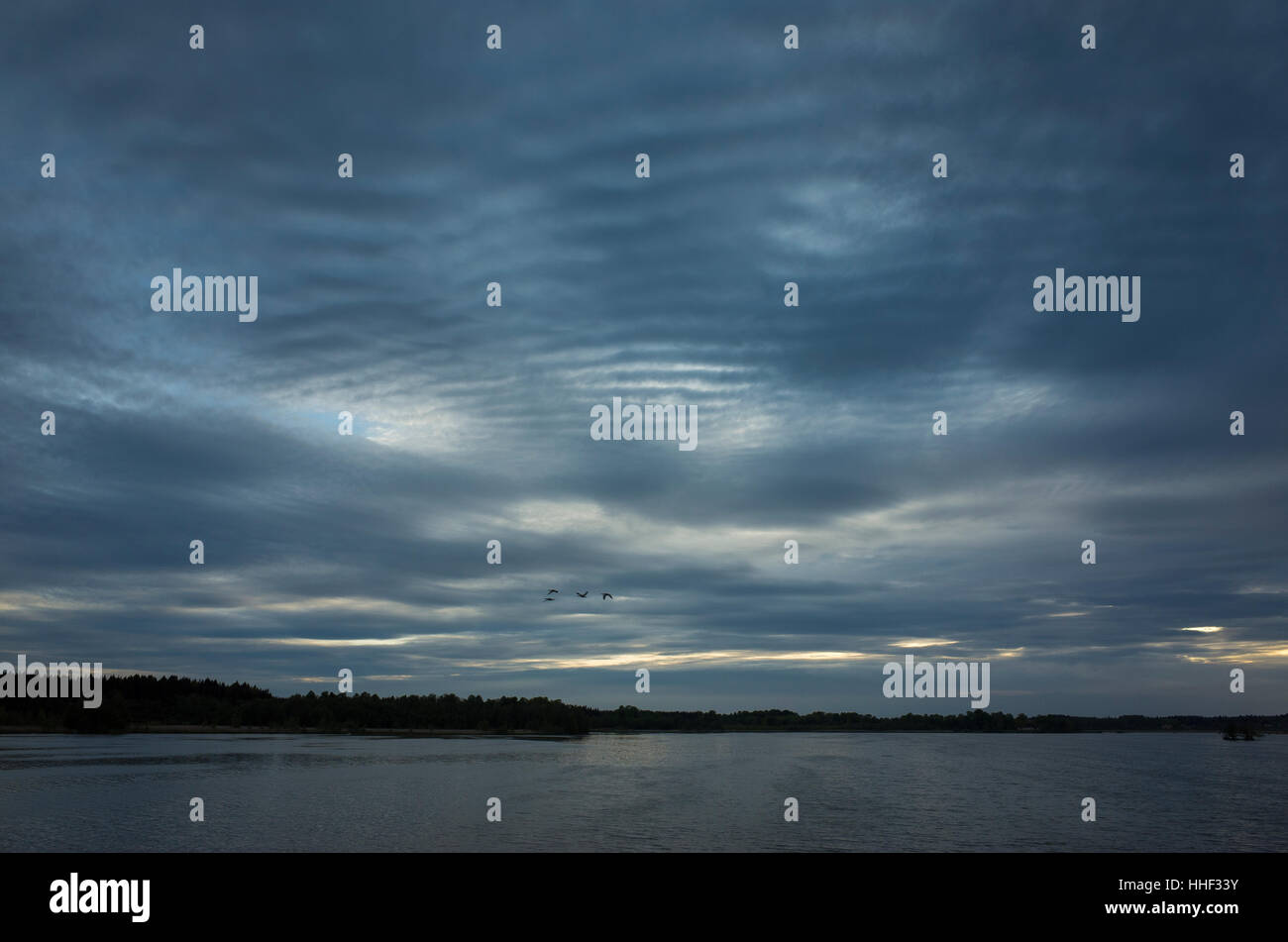 Strange Clouds Pattern In Sky Stock Photo