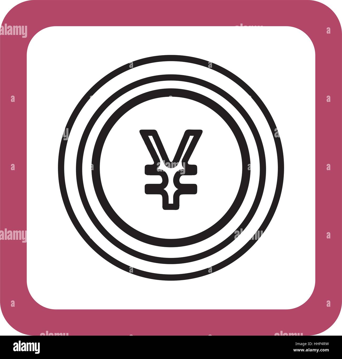coin yen money isolated icon vector illustration design Stock Vector ...