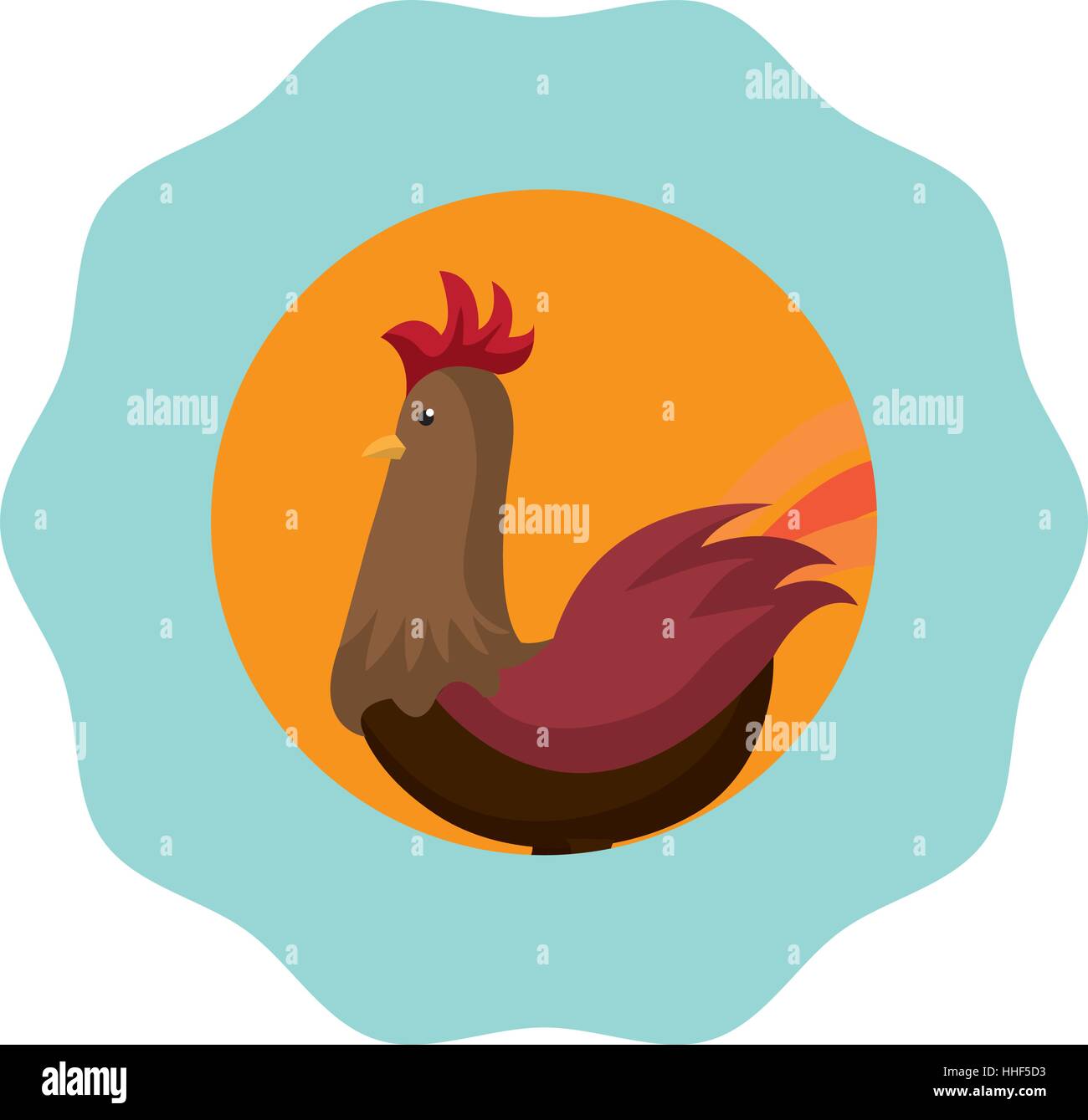 chicken animal farm icon vector illustration design Stock Vector Image ...