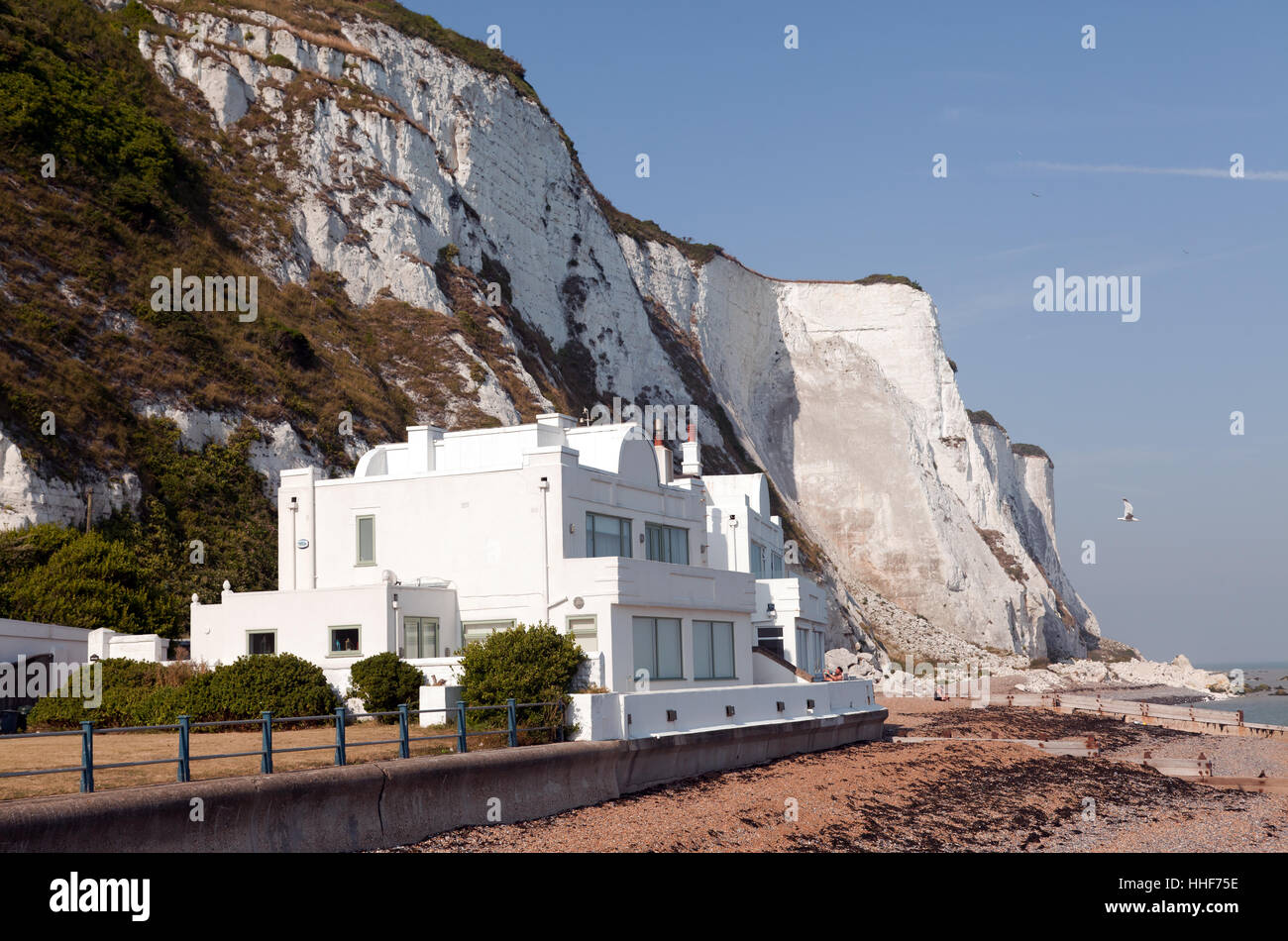White Cottages at St Margaret's Bay, below the cliffs, one was owned by