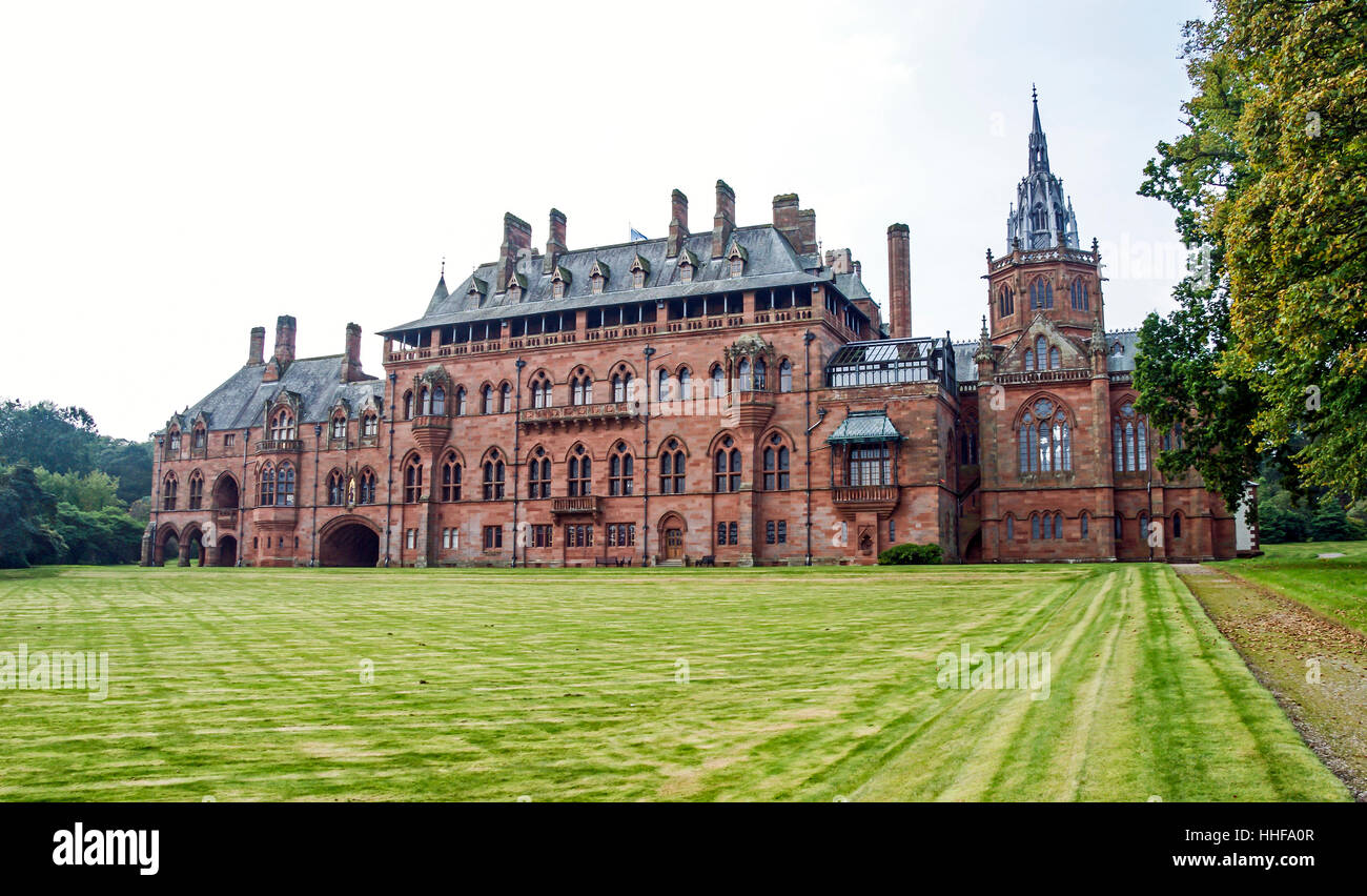 Stately home Mount Stuart House on the Island of Bute south of Rothesay on the east coast in Argyll & Bute Scotland Stock Photo