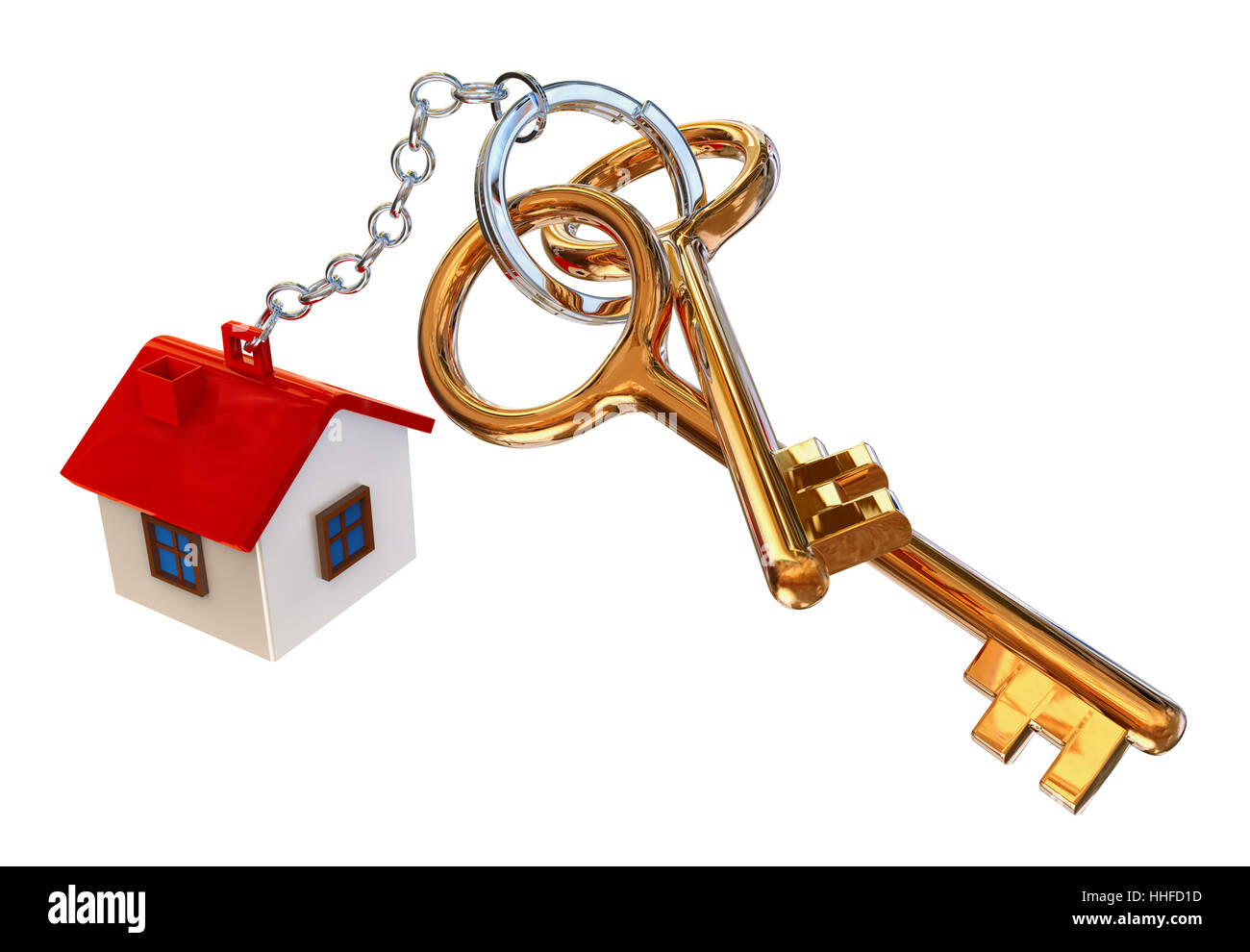 House Key Rounded house, building, silver, shape, key, ring, estate, real, design ...