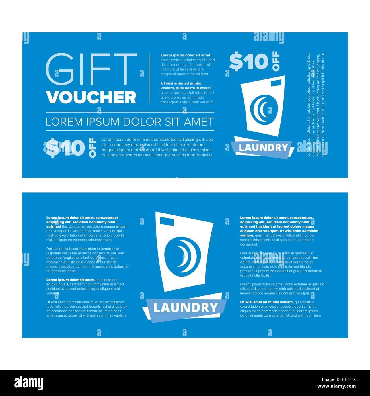 Blue laundry service business card Stock Vector Images Alamy