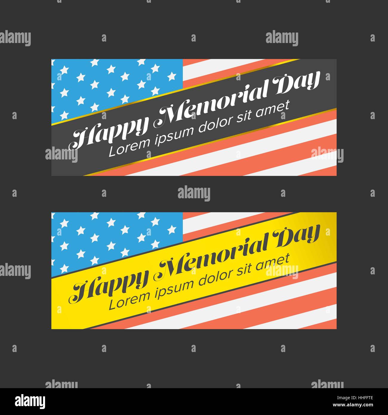 Memorial day banner with USA flag background Stock Vector Image & Art ...