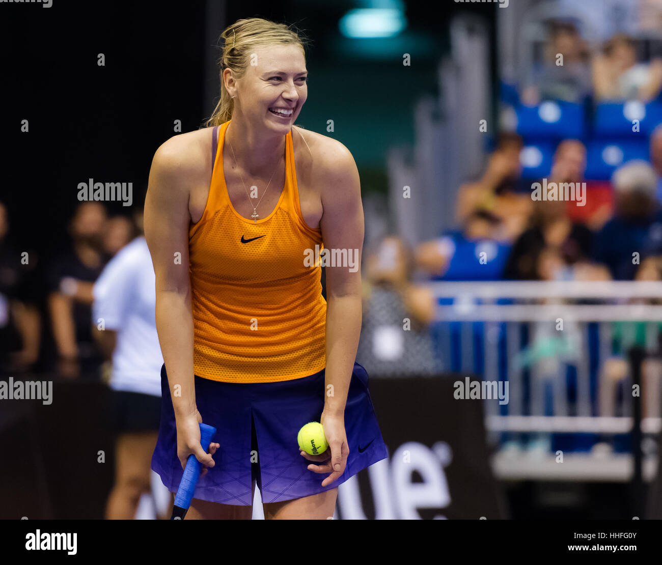 SAN JUAN, PUERTO RICO - DECEMBER 15 : Maria Sharapova at the 2016 Monica  Puig Invitational tennis exhibition Stock Photo - Alamy