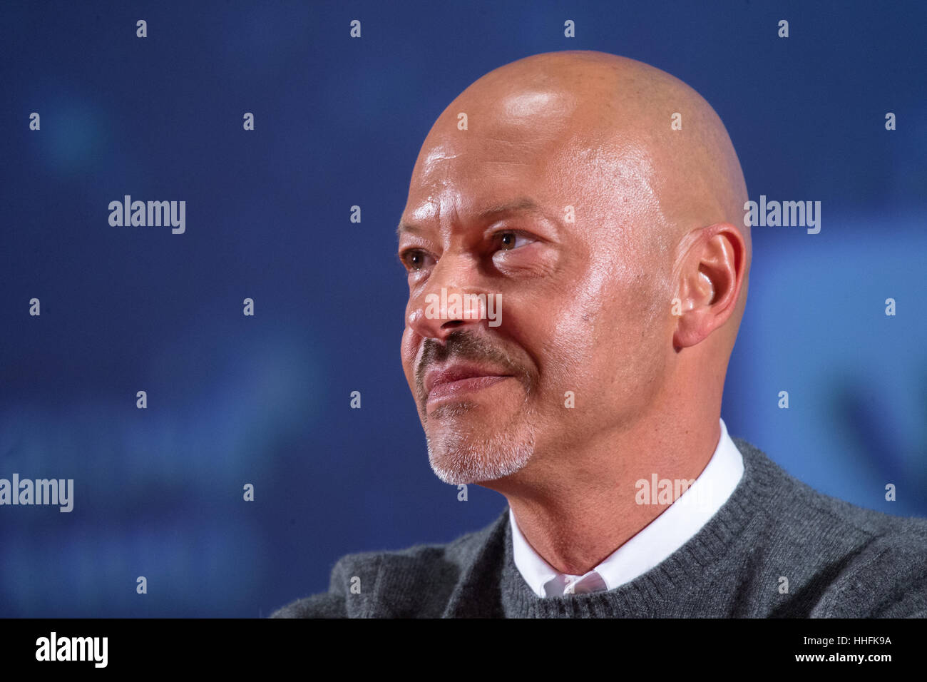 Moscow, Russia. 17th Jan, 2017. Film director Fyodor Bondarchuk at the lecture "The attraction: Under the sign of secrecy" in the cinema "October". Credit: Victor Vytolskiy/Alamy Live News Stock Photo