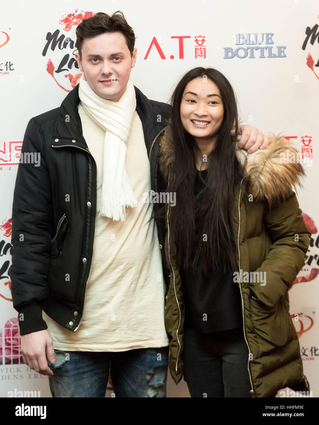 London, UK. 18th January, 2017. Actors: Tyger Drew-Honey (L) and Alice