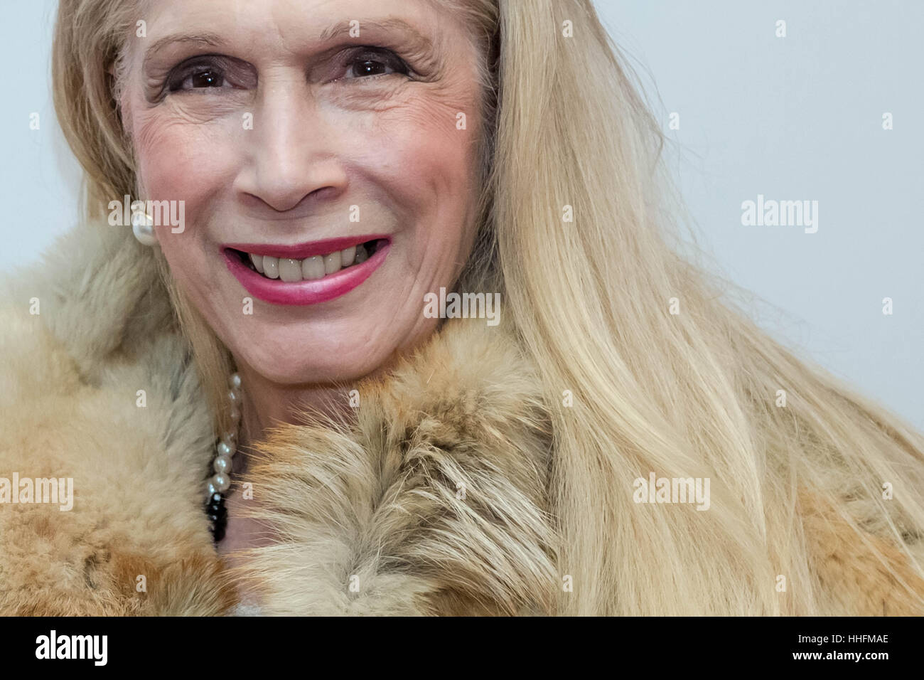 London, UK. 18th January, 2017. Lady Colin Campbell attends the VIP launch of the Magic Lantern Festival at Chiswick House © Guy Corbishley/Alamy Live News Stock Photo