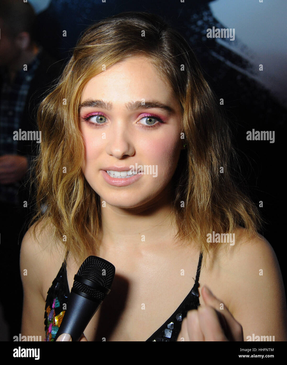 New York, USA. 18th Jan, 2017. Haley Lu Richardson attends 'Split' New York Premiere at SVA