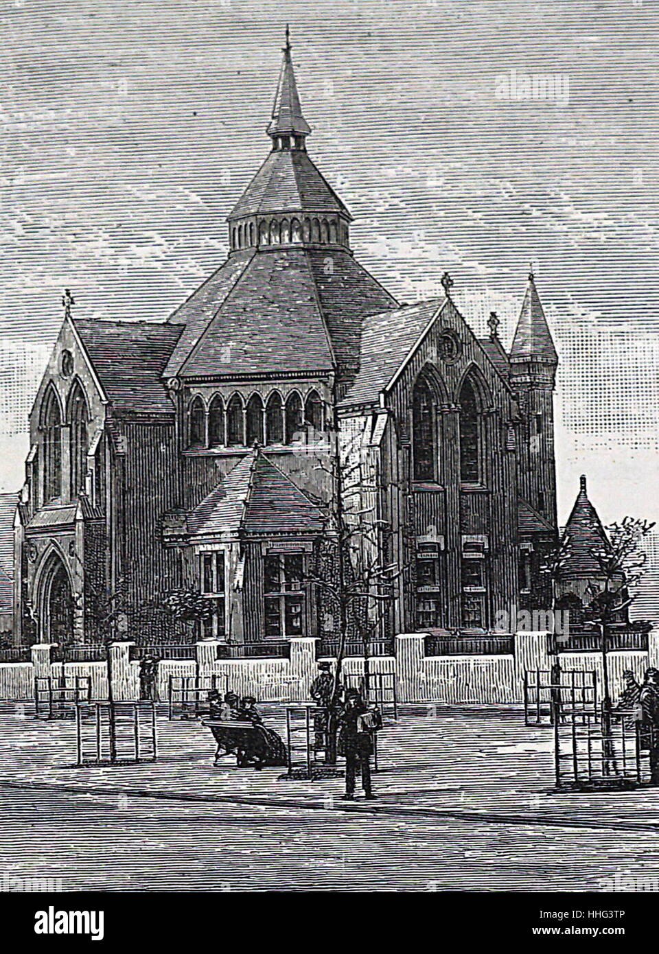 Illustration depicting the Liverpool Deaf and Dumb Institute. Dated 19th Century Stock Photo