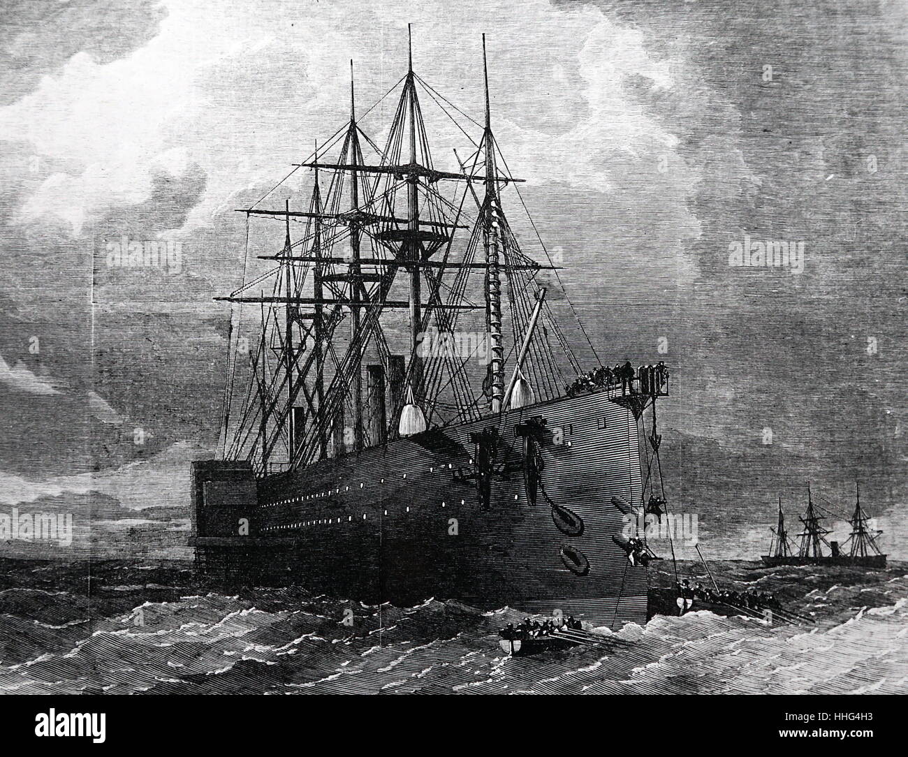 The Great Eastern Steamship Used To Lift The Atlantic Telegraph Cable