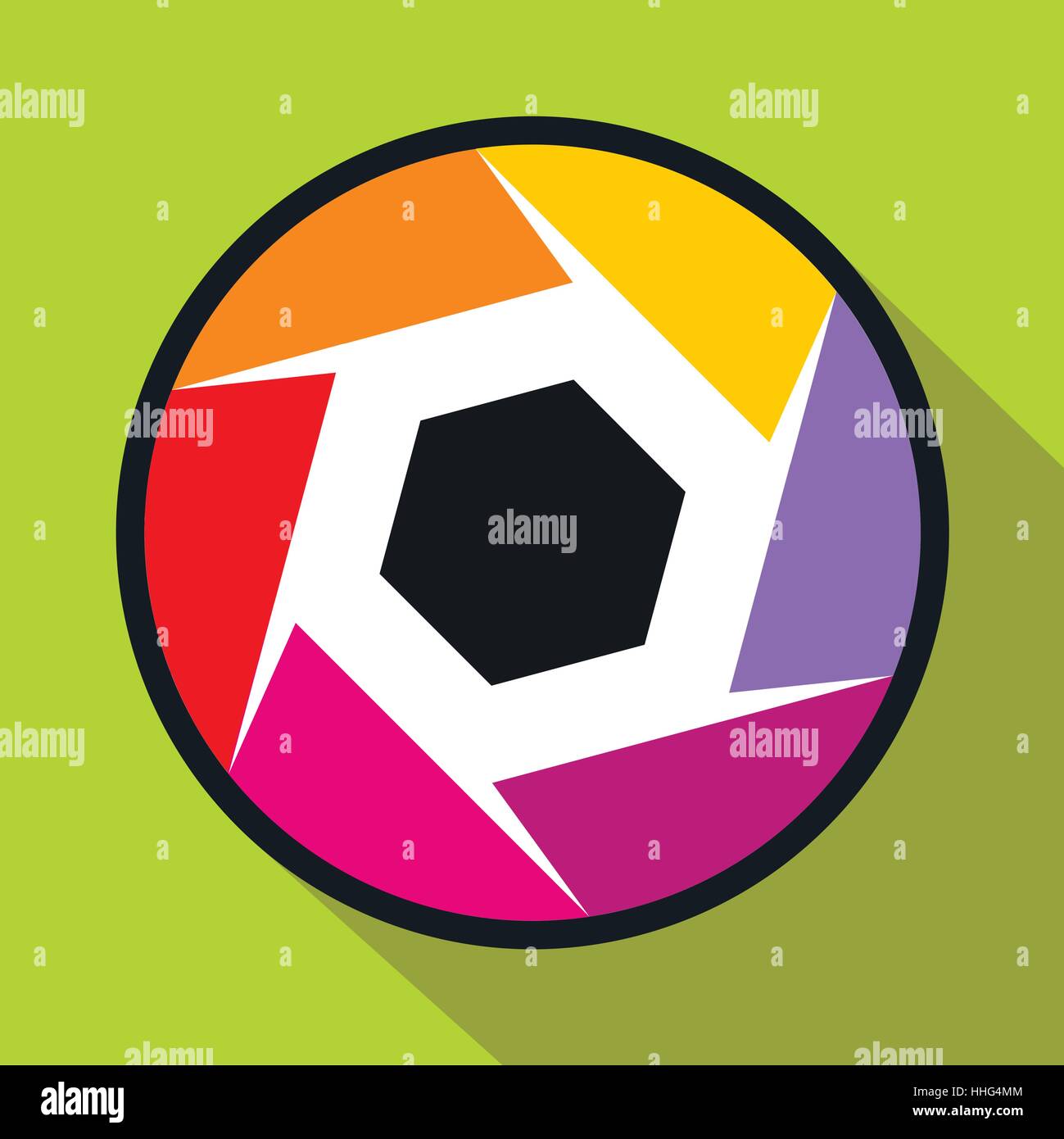 Camera aperture icon in flat style Stock Vector Image & Art - Alamy