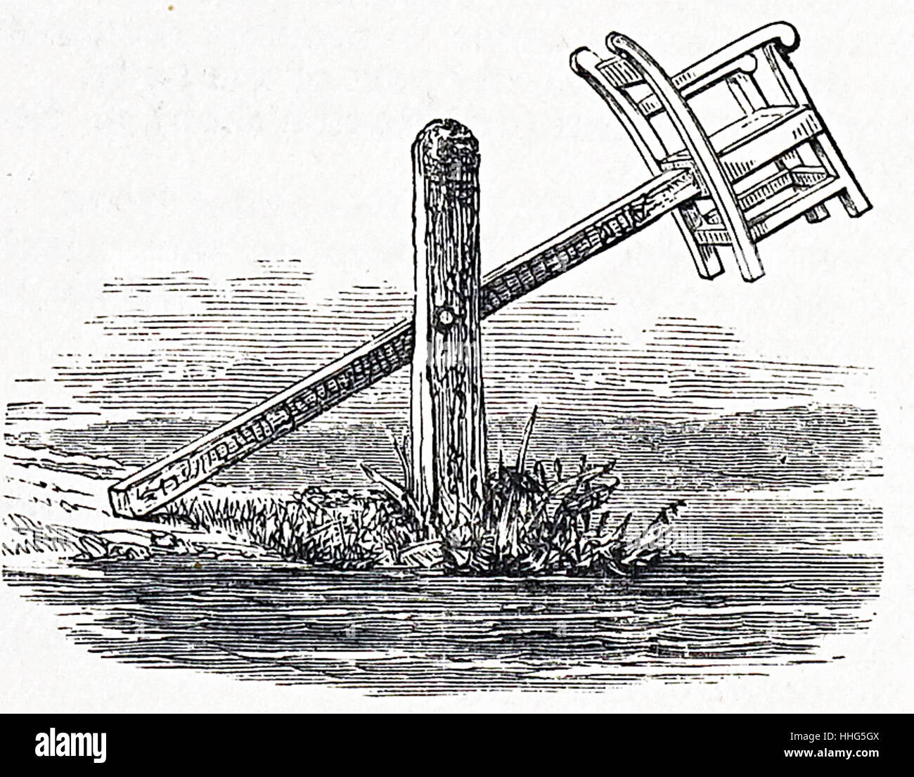 Ducking Stool Punishment Stock Photos & Ducking Stool Punishment Stock