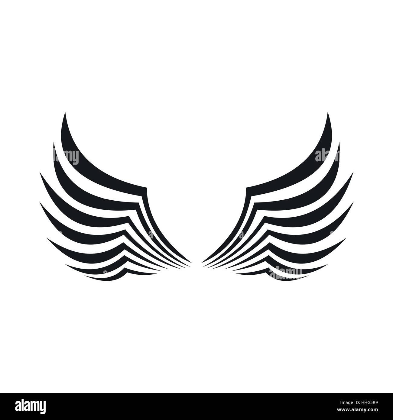 Wings icon in simple style Stock Vector Image & Art - Alamy