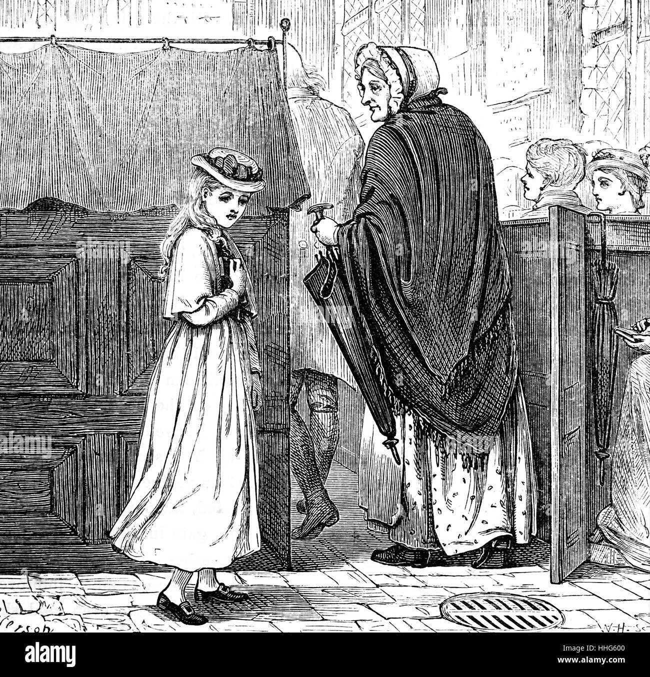 Box pews 1870, Box pew is a type of church pew that is encased in