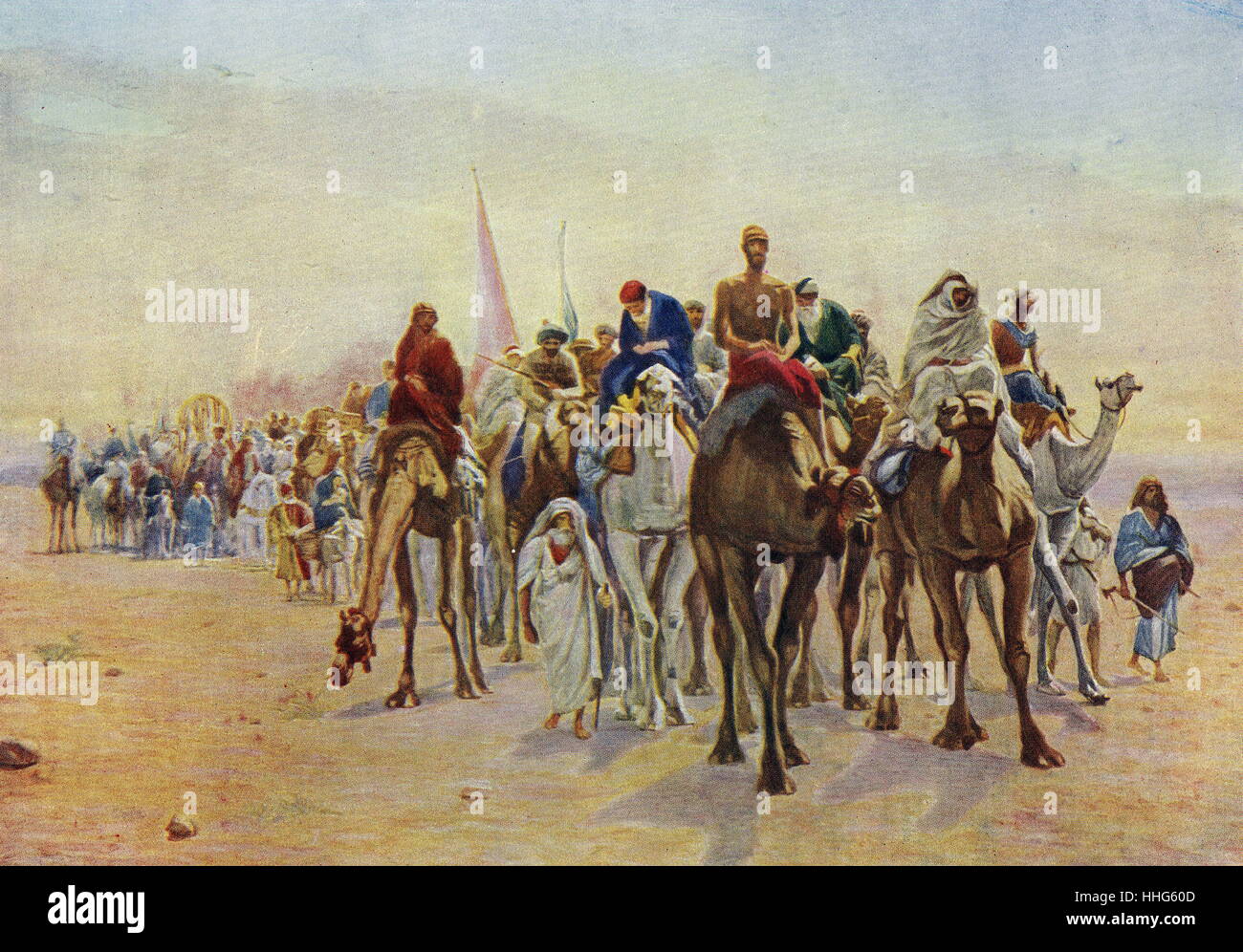 Pilgrims Going to Mecca; Pelerins allant a la Mecque, 1890. During the