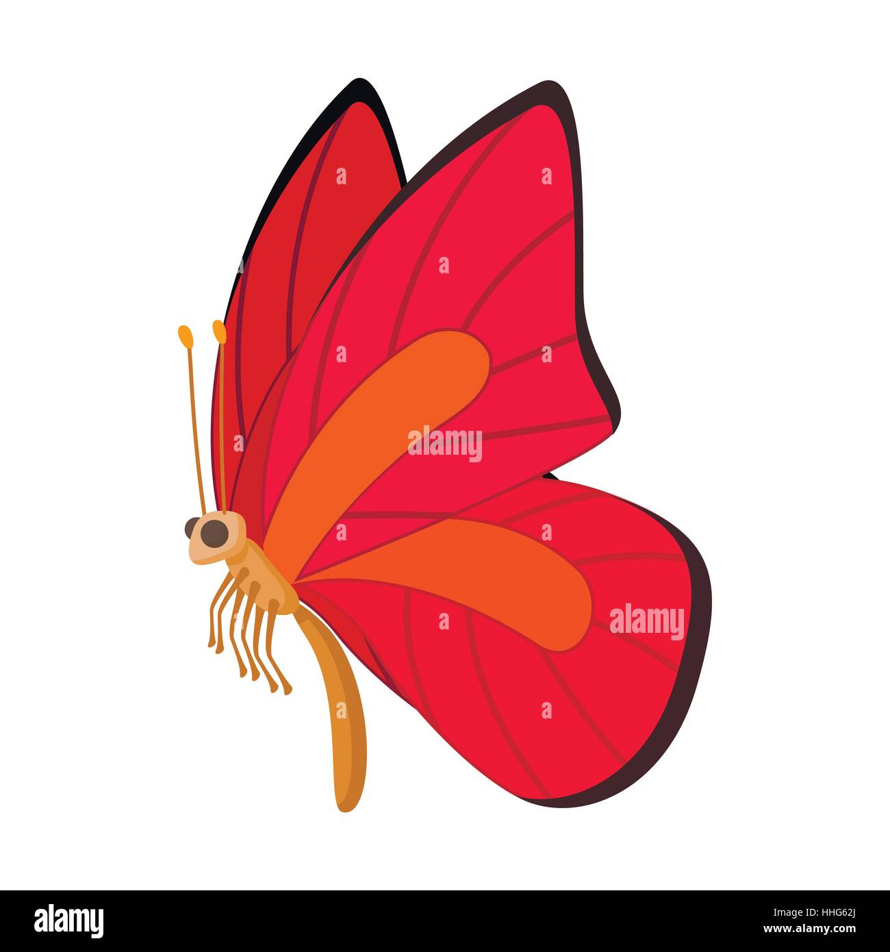 orange butterfly cartoon