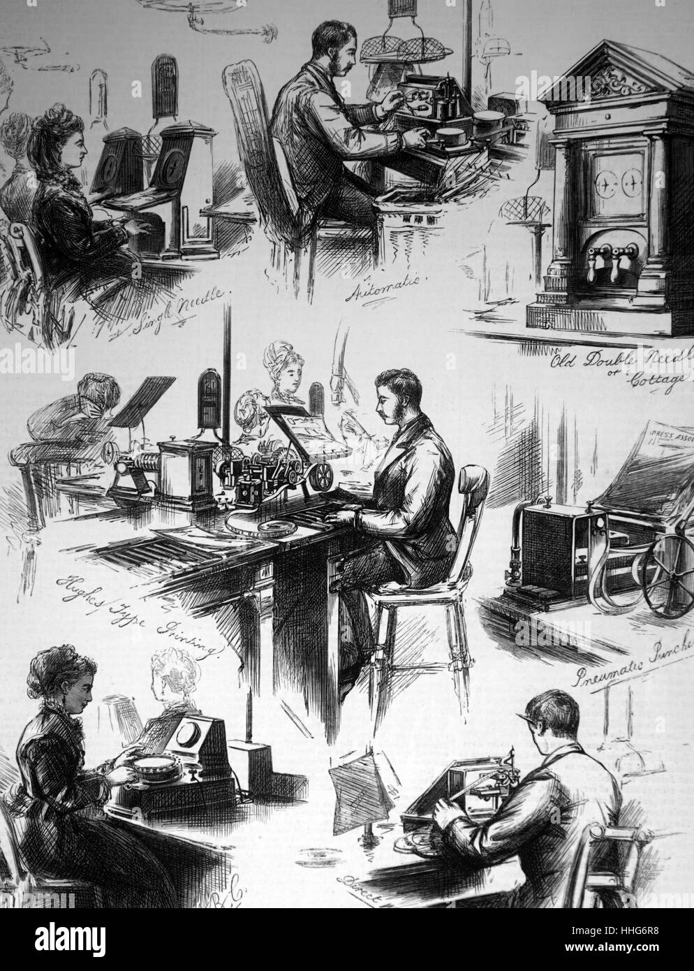 Central Telegraph Establishment; London; showing various instruments in