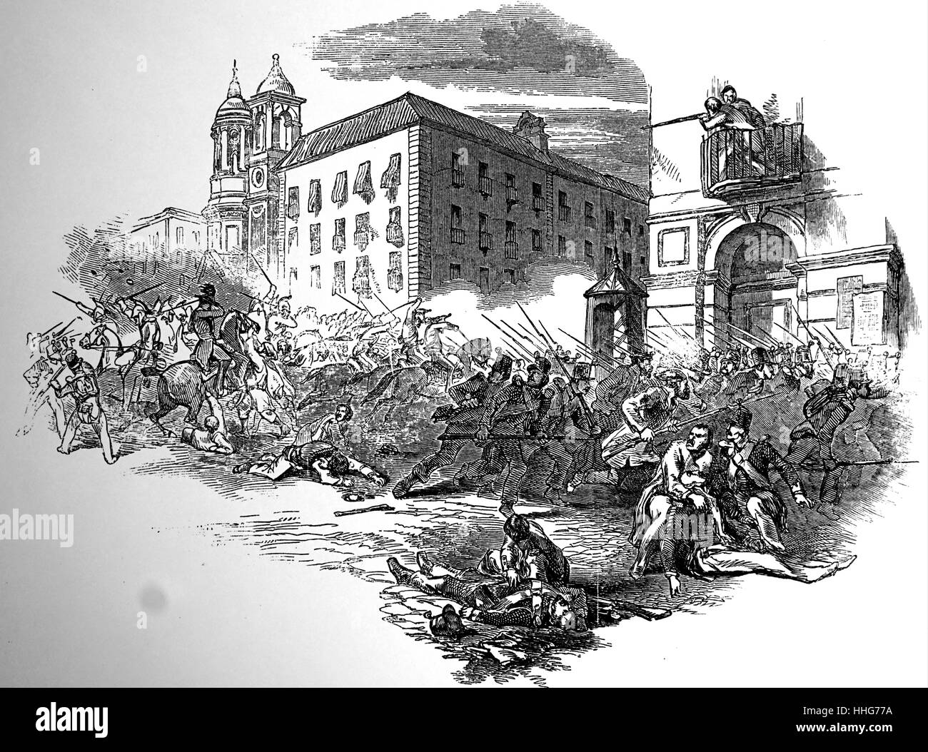 Revolution in Spain. 1848. Stock Photo