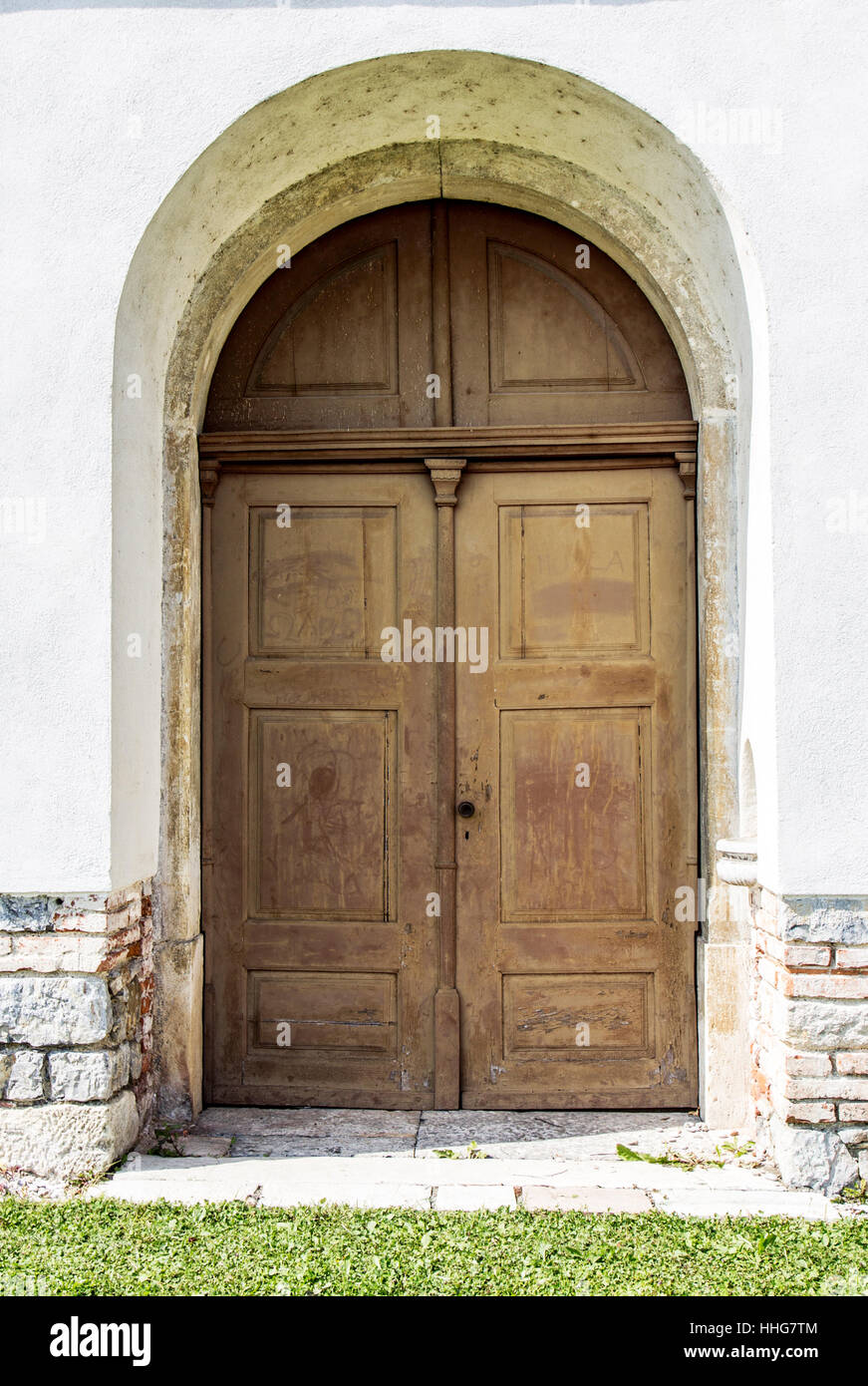 Wooden Double Door High Resolution Stock Photography and Images - Alamy