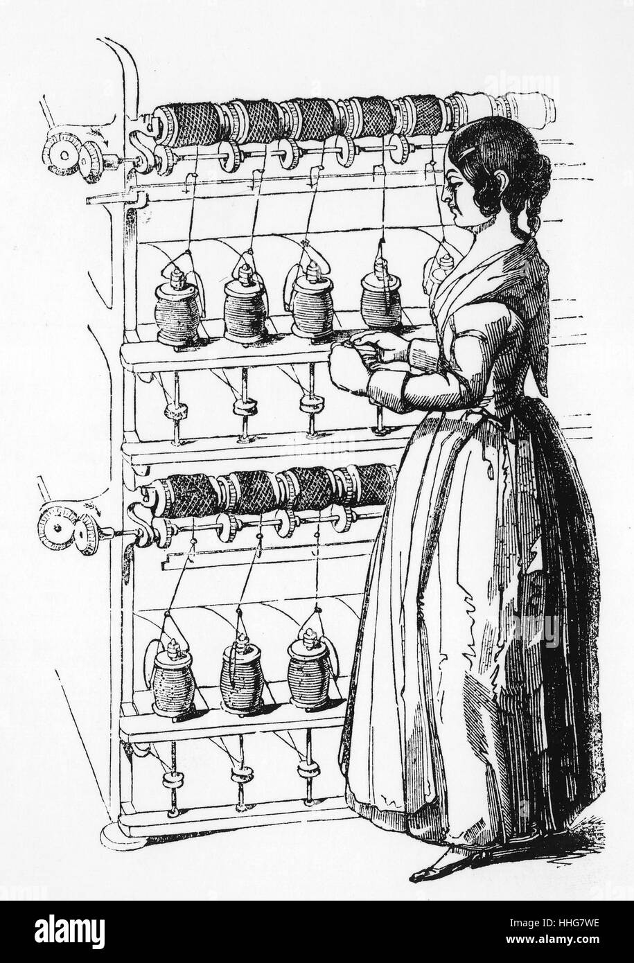 Spinning machine Black and White Stock Photos & Images - Alamy