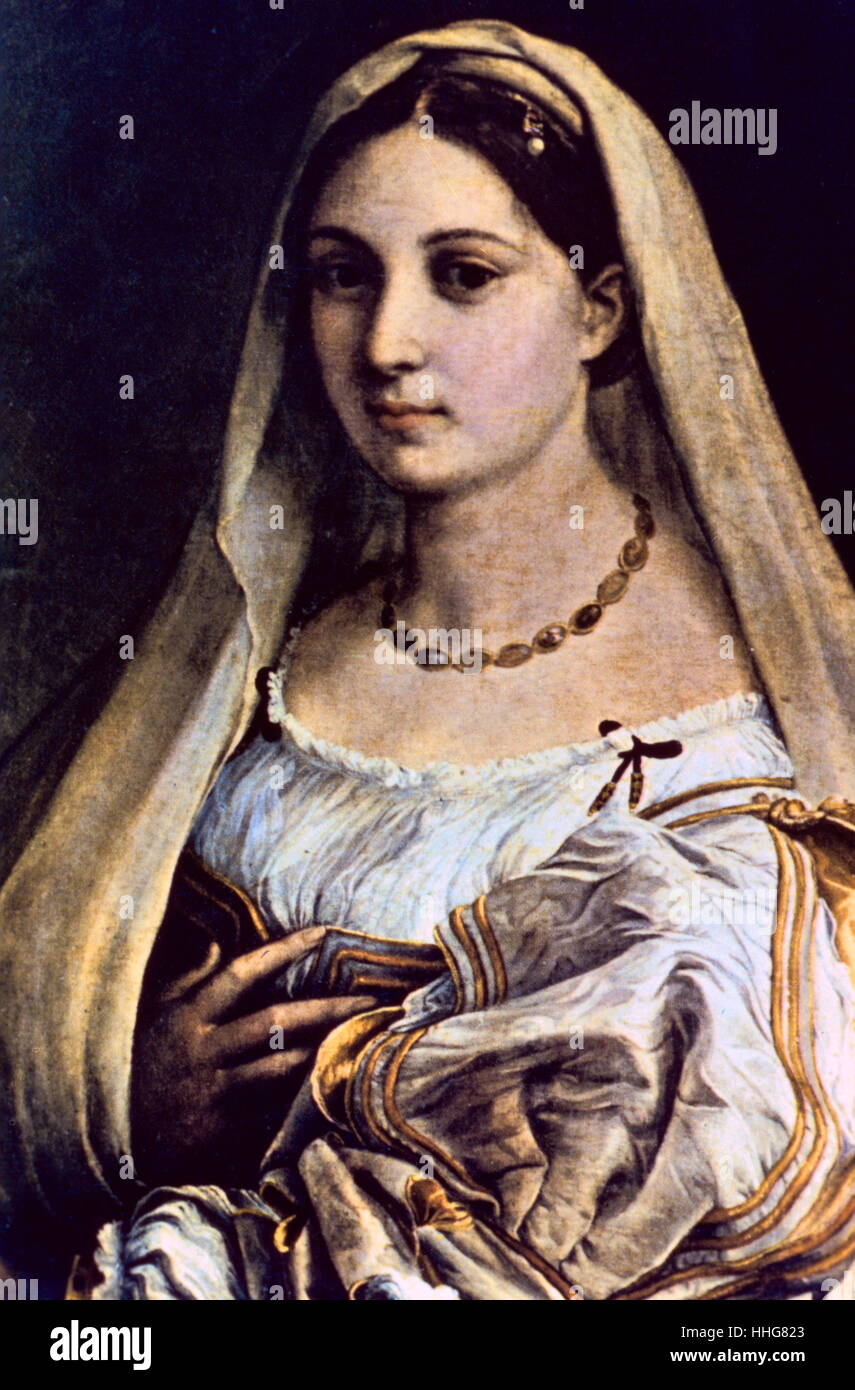 絵画 Festa della donna La donna velata (The woman with the veil). Museum: Palazzo Pitti