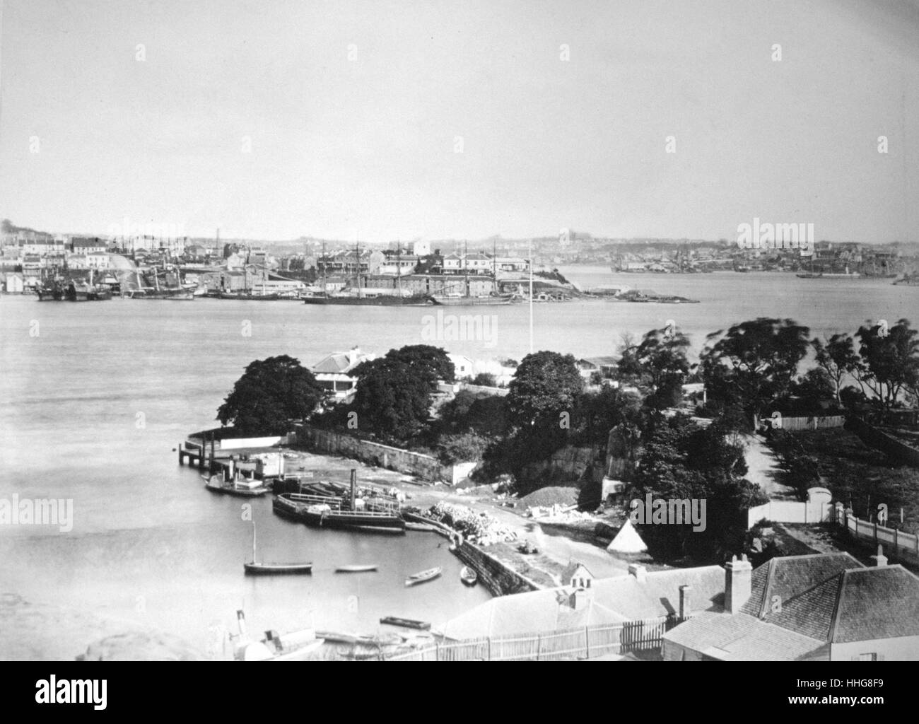 View of Sydney Harbour, Australia 1870-1880 Stock Photo