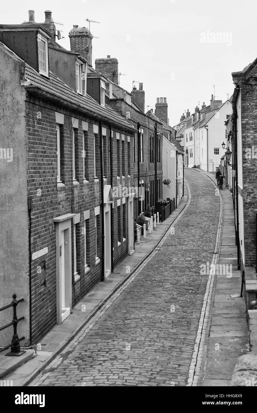 Henrietta Street, Whitby, North Yorkshire, England, U.K. Stock Photo