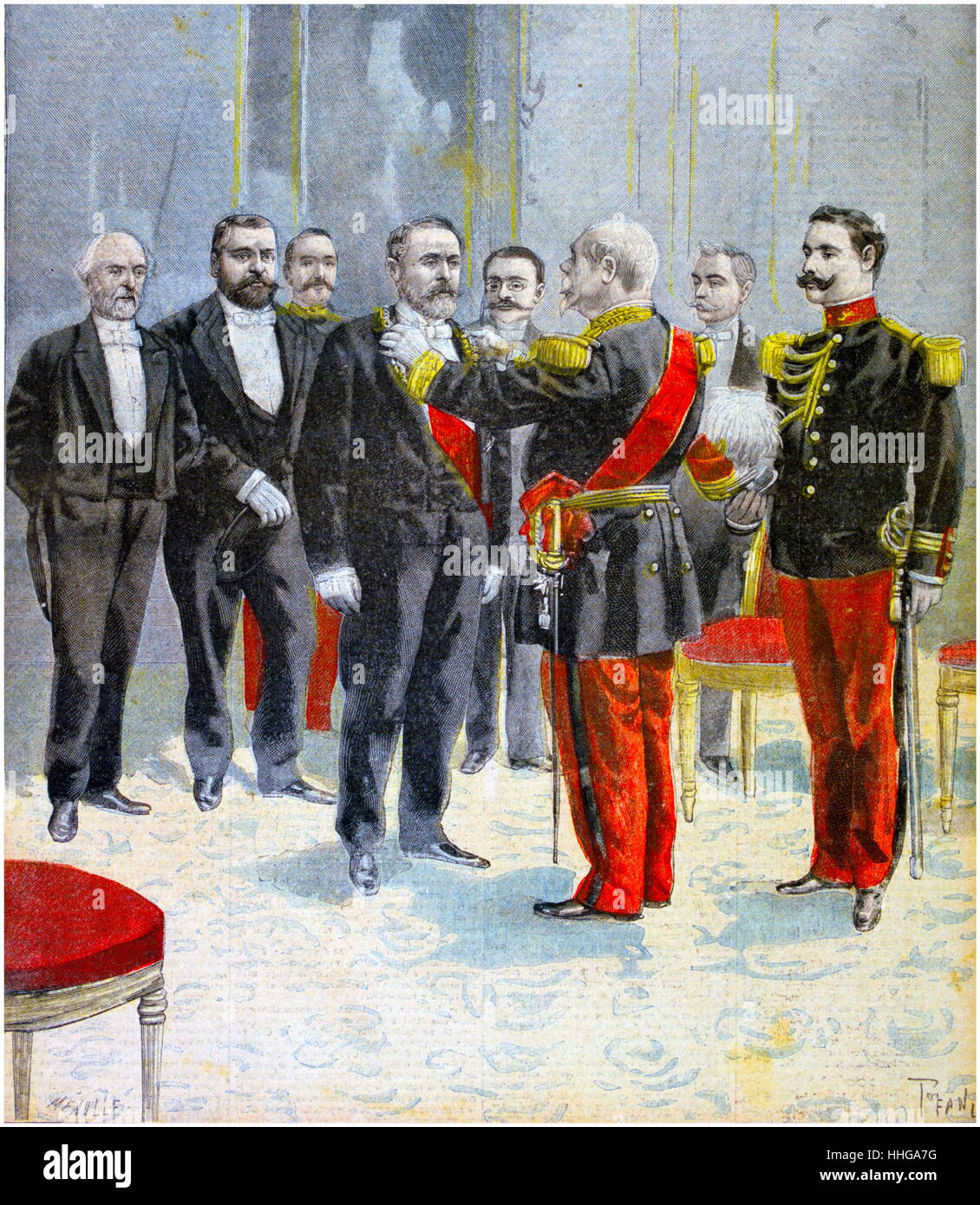 death of Félix François Faure (30 January 1841 – 16 February 1899) was President of France from 1895 until his death in 1899. Stock Photo