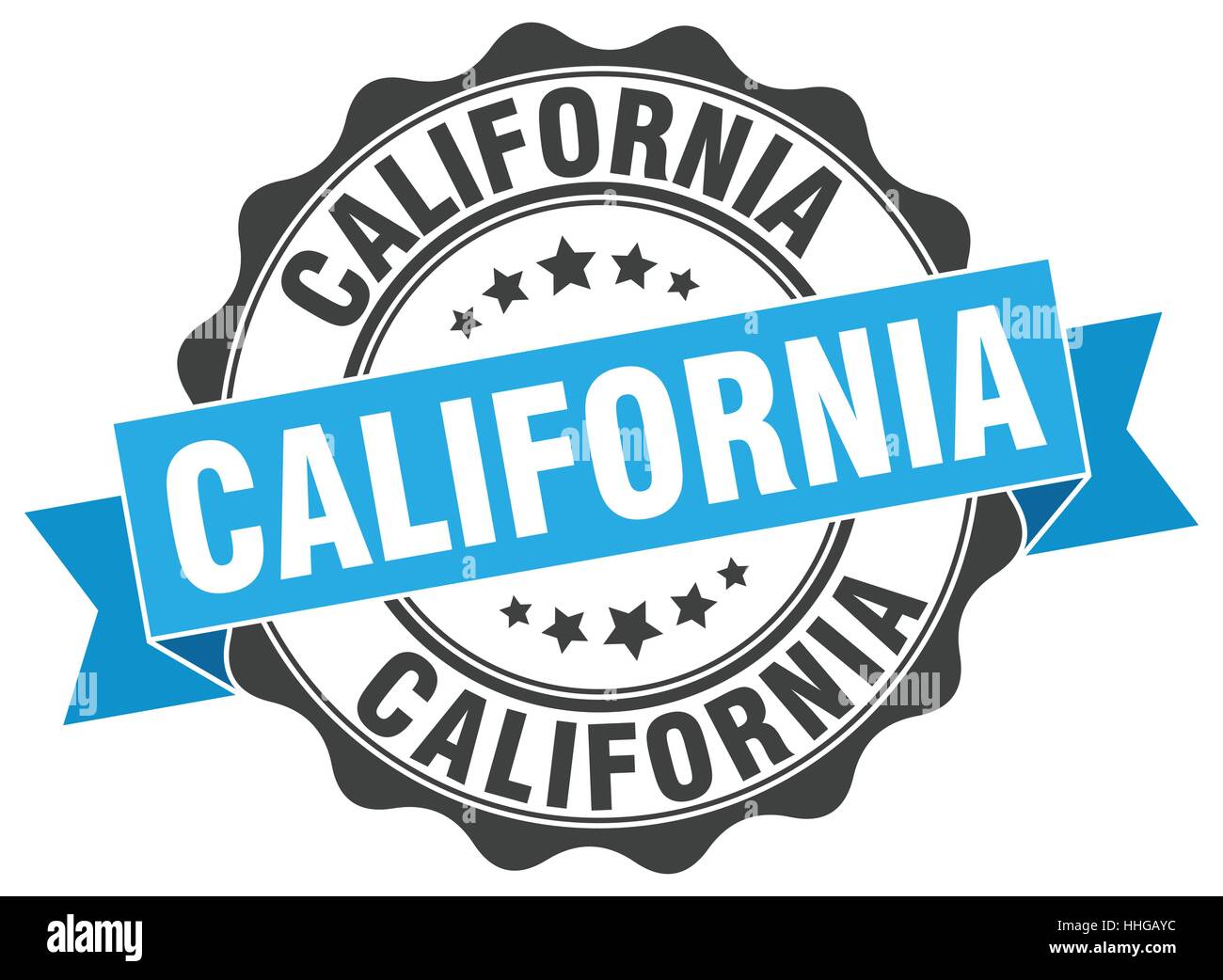 California round ribbon seal Stock Vector Image & Art - Alamy