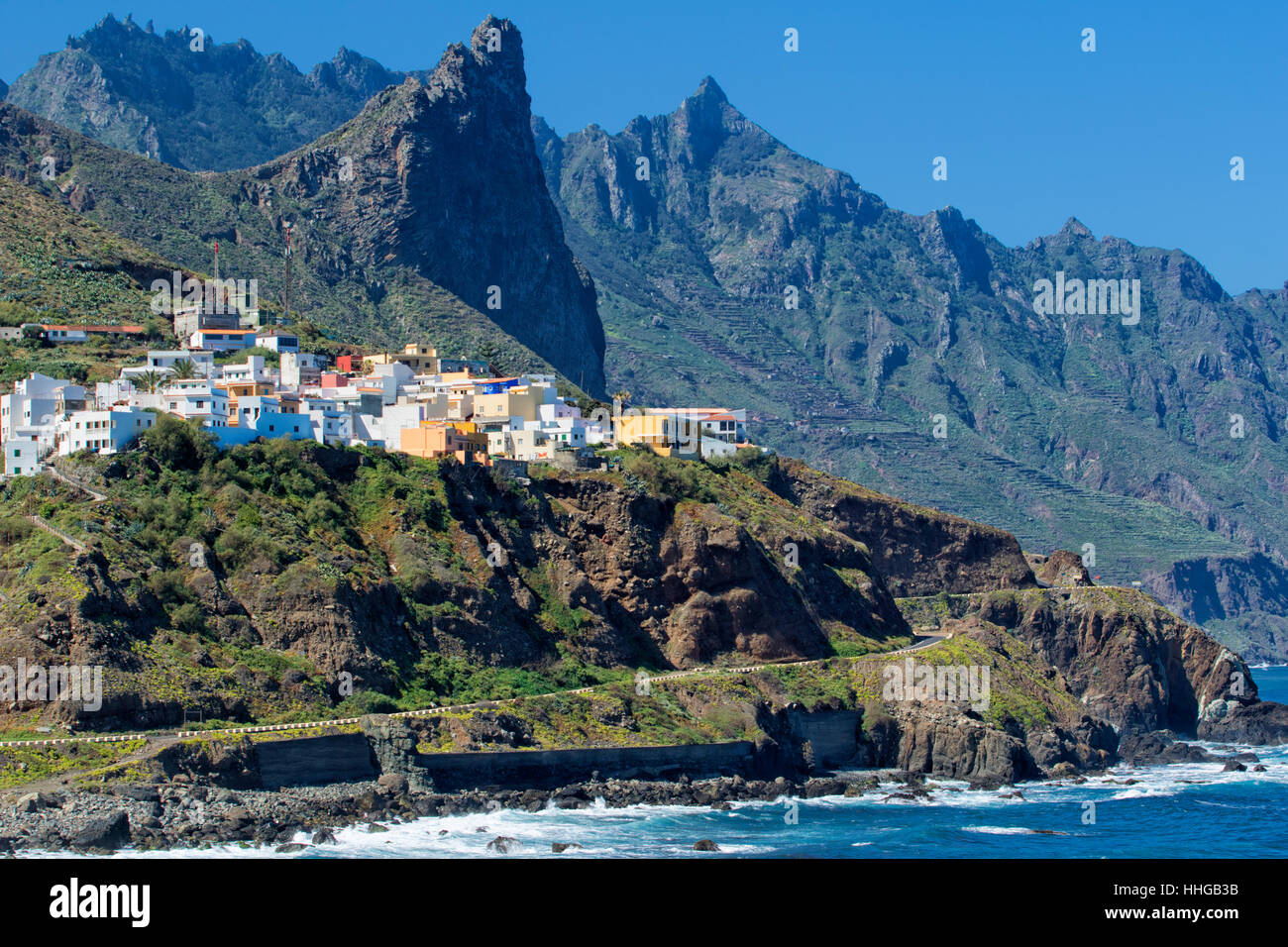 The village of Almaciga in Anaga Rural Park in Tenerife Stock Photo