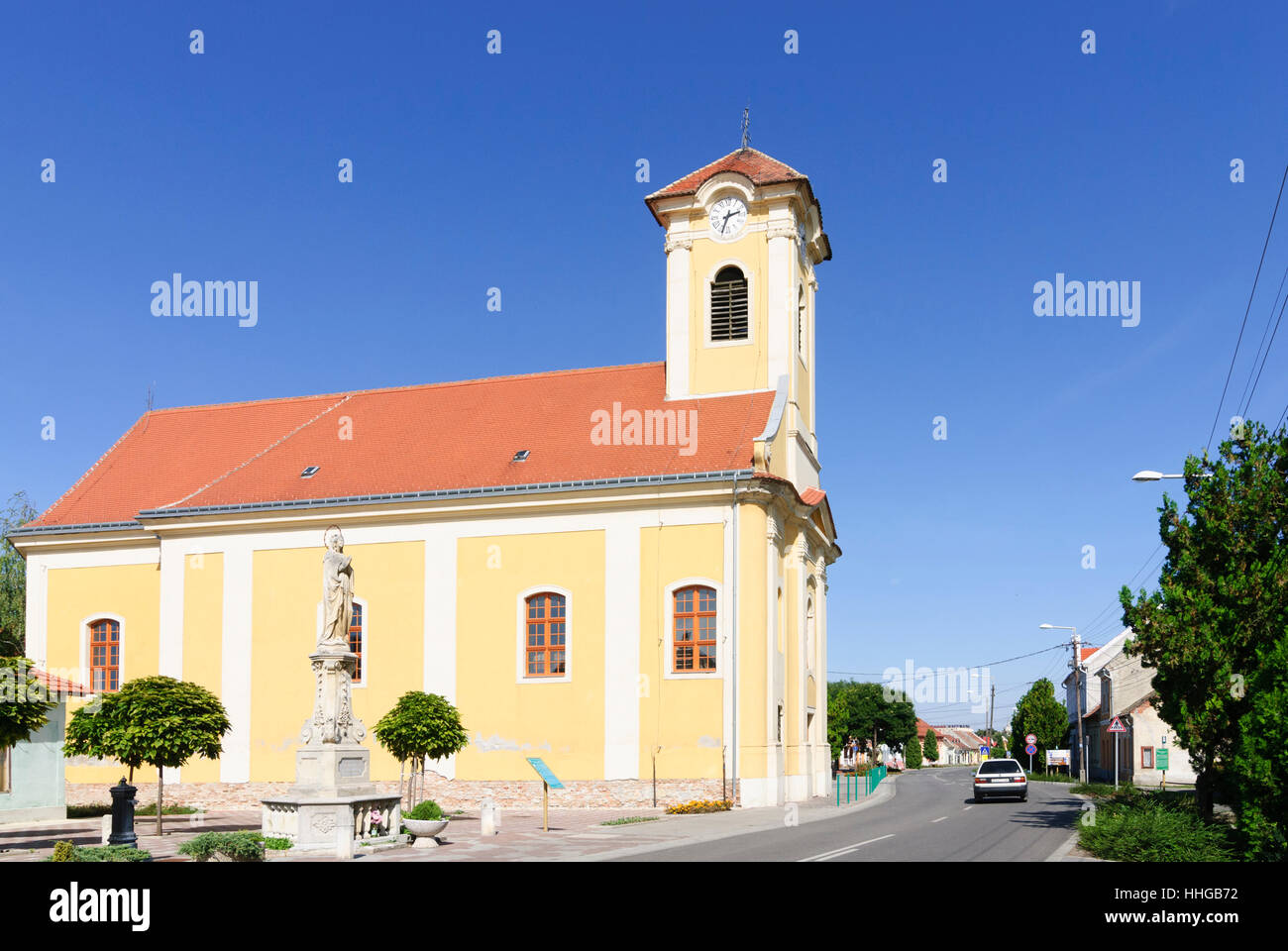 Janossomorja: village church in Hansag (Wasen), , Györ-Moson-Sopron, Hungary Stock Photo
