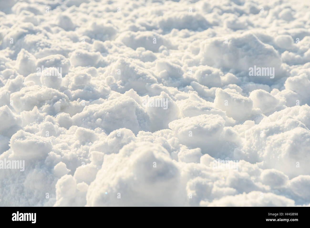 Fresh White Snow In Winter Stock Photo
