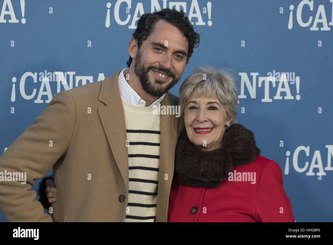 Paco Leon and Concha Velasco attending the premiere of 'Canta' at the