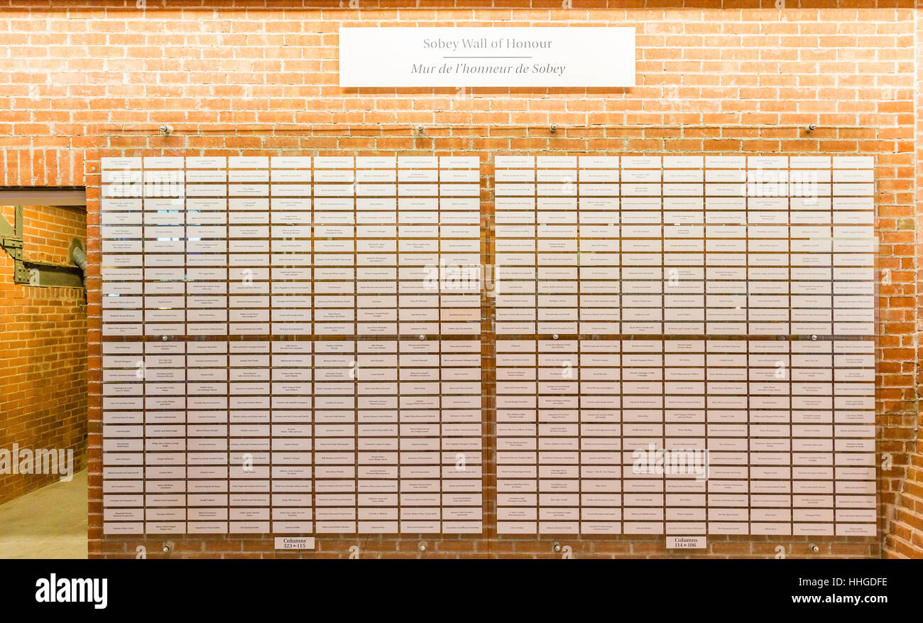Sobey Wall of Honor Stock Photo Alamy