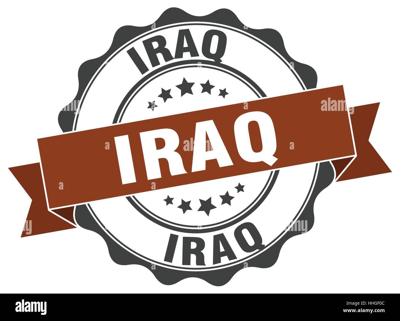 Iraq Ribon Iraq round ribbon seal Stock Vector Image & Art - Alamy