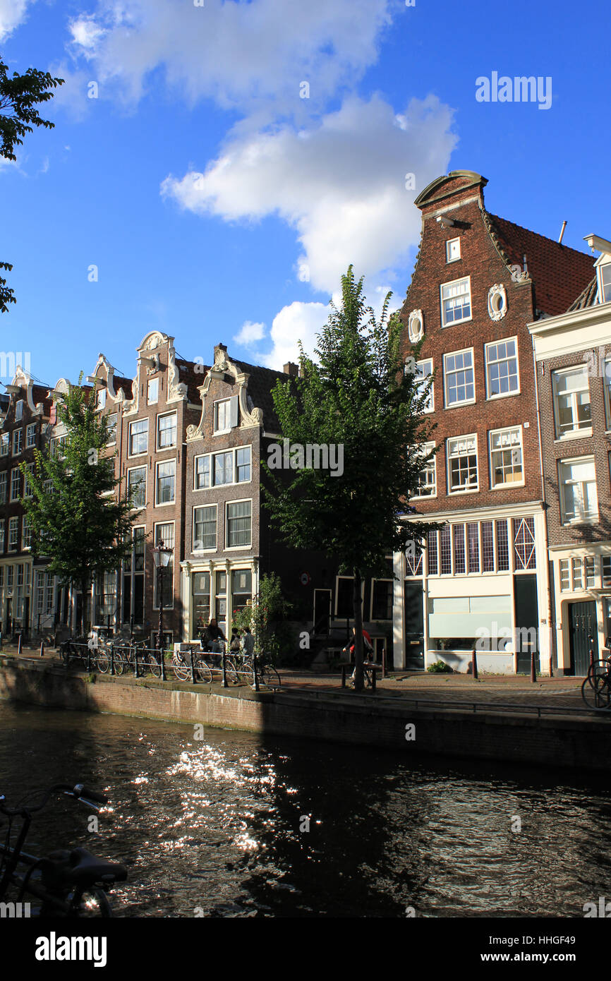 canal houses of amsterdam Stock Photo