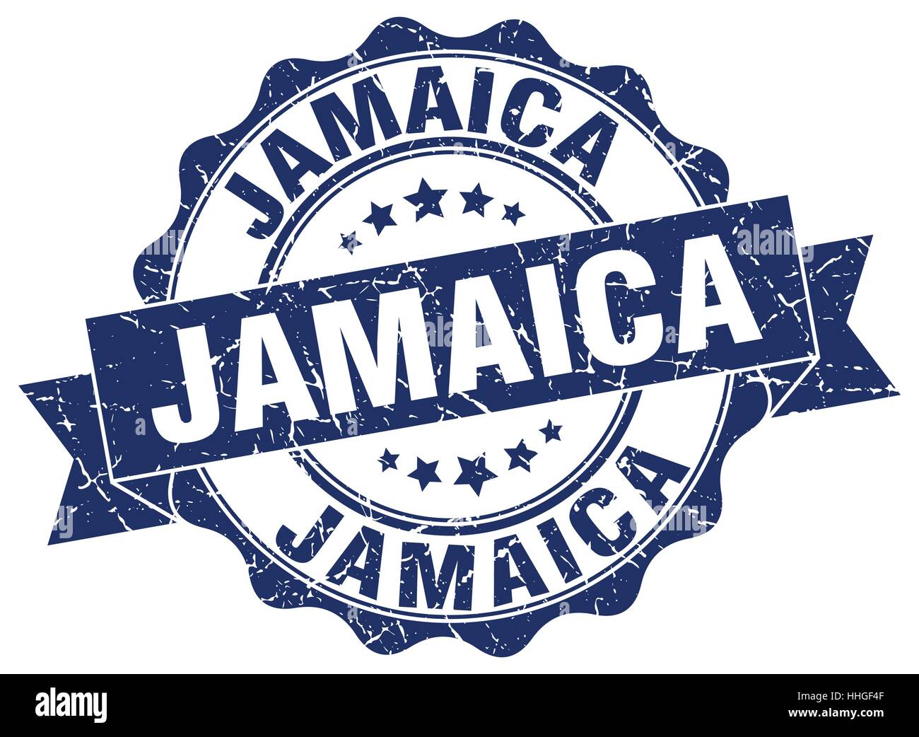 Jamaica round ribbon seal Stock Vector Image &amp; Art - Alamy