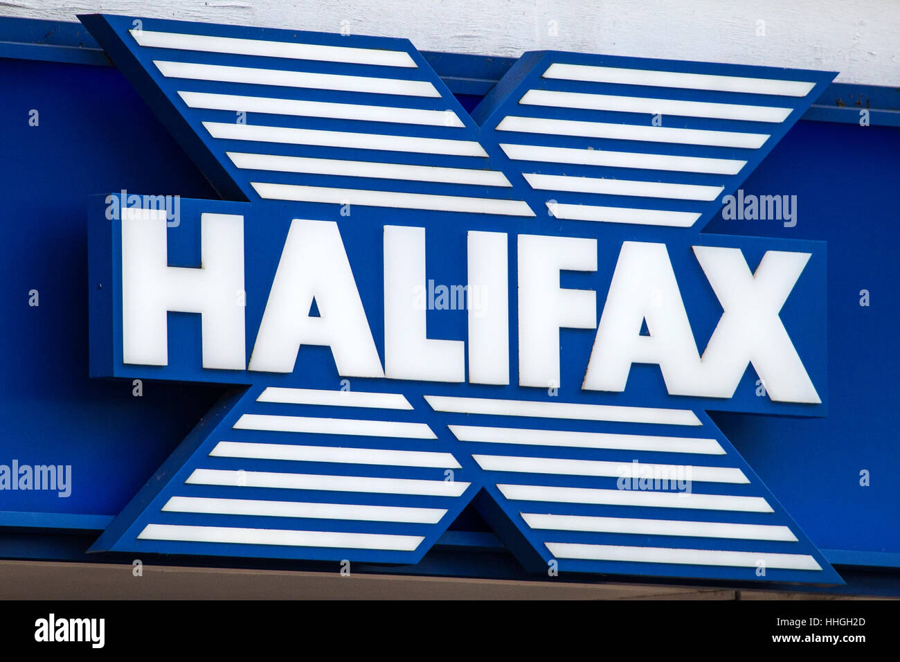 NORWICH, UK JANUARY 17TH 2017 The sign on the exterior of a Halifax