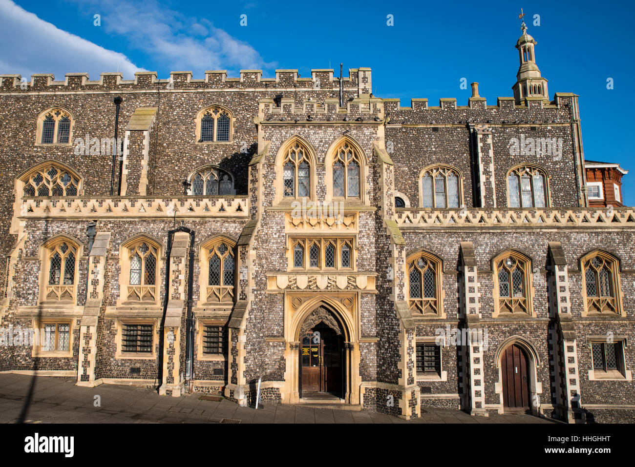 The impressive facade of Norwich Guildhall located on Gaol Hill in the historic city of Norwich, UK. Stock Photo