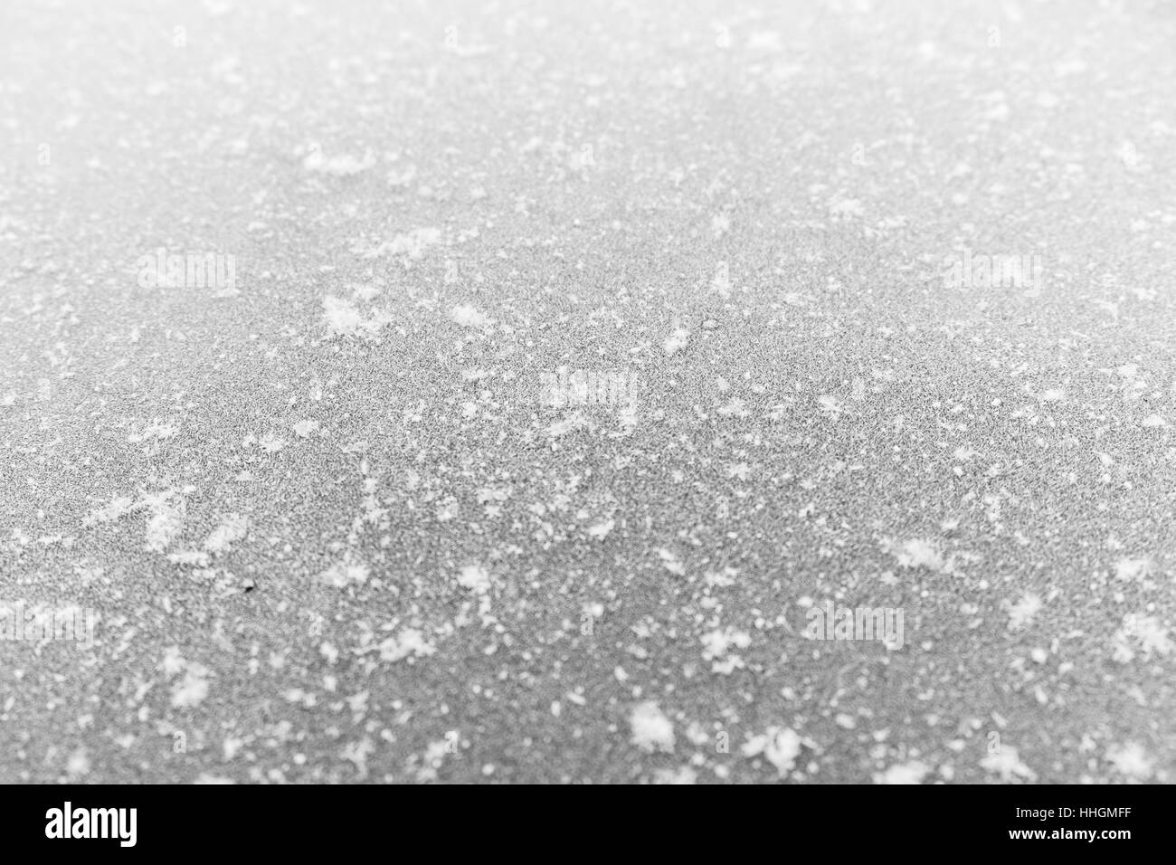 Snowflakes closeup - ice crystal macro Stock Photo