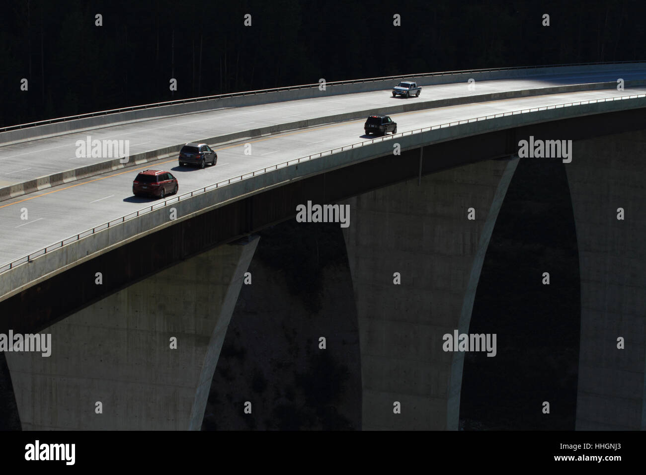 bridge, motorway, highway, freight, truck, lorry, travel, mountains ...