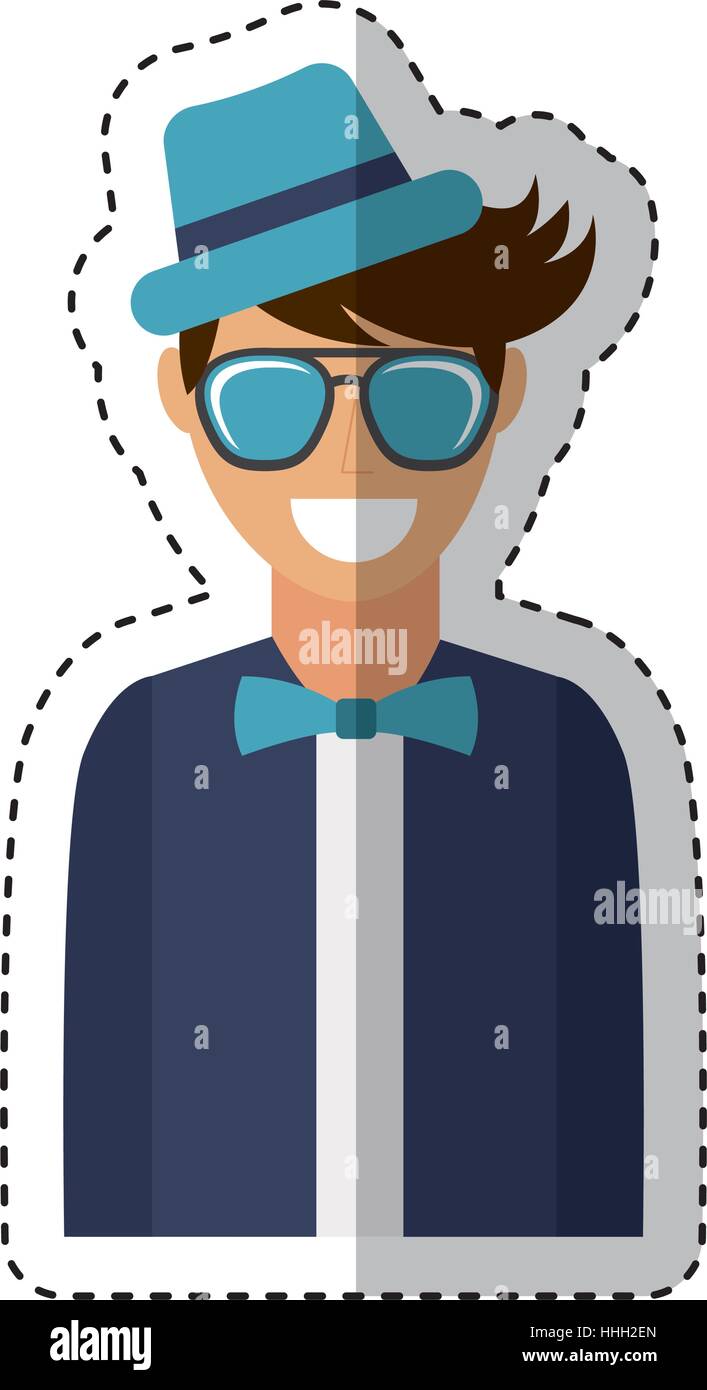 young man character hipster style Stock Vector Image & Art - Alamy