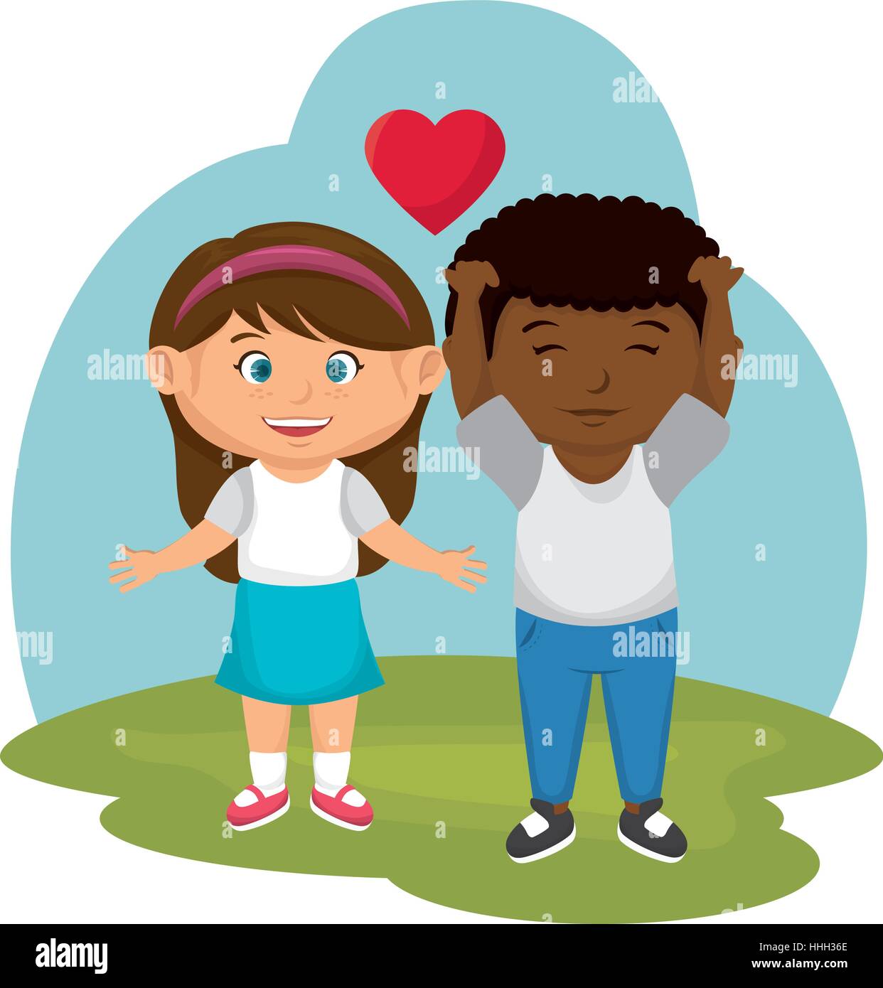 little couple lovers icon vector illustration design Stock Vector Image ...