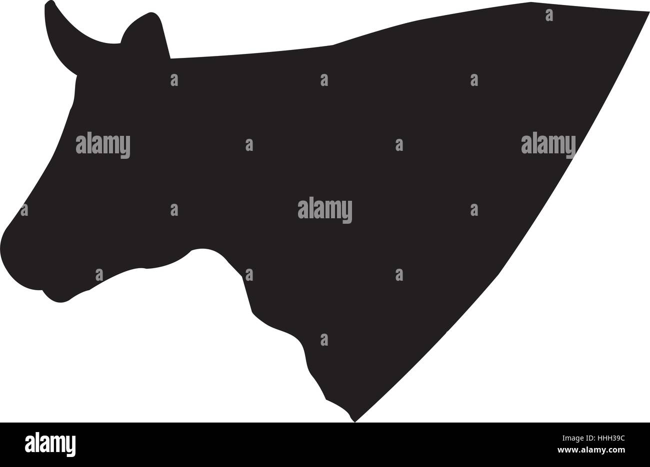 cow animal farm in the field vector illustration design Stock Vector ...