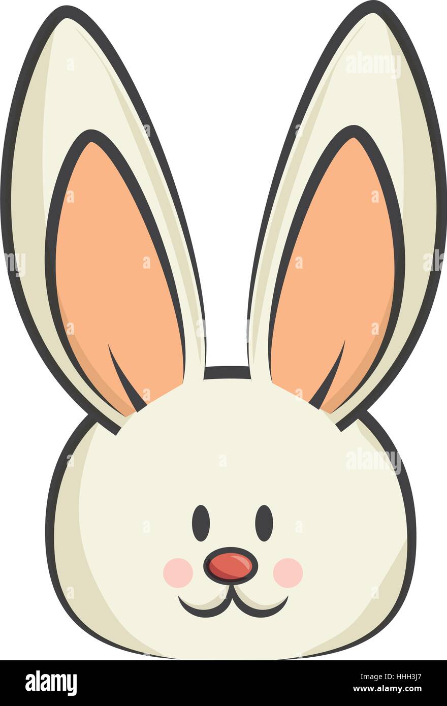 cute little rabbit animal character vector illustration design Stock ...