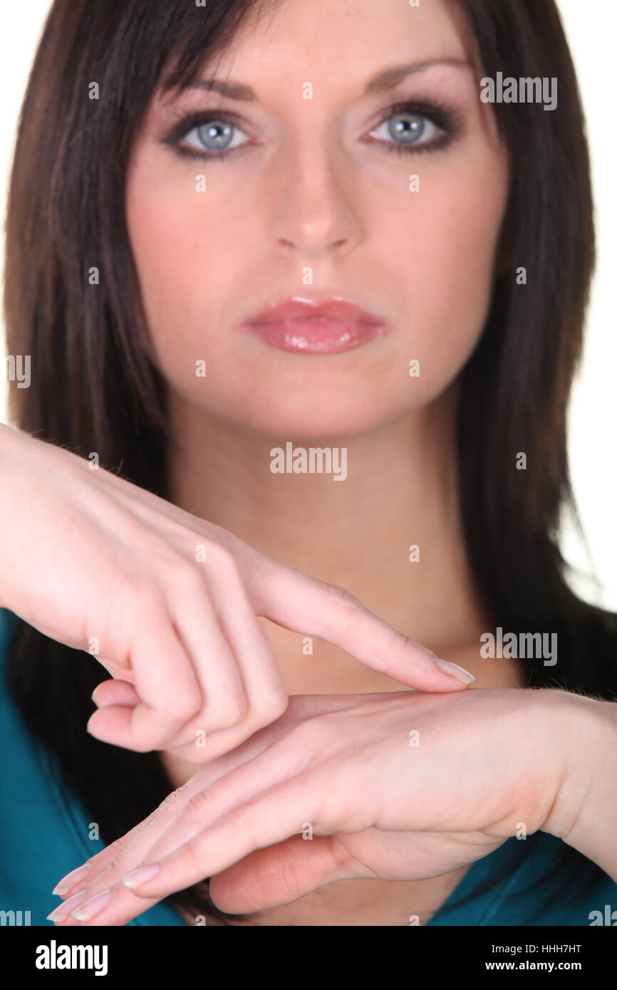 blue, closeup, brown, brownish, brunette, blank, european, caucasian, Stock Photo